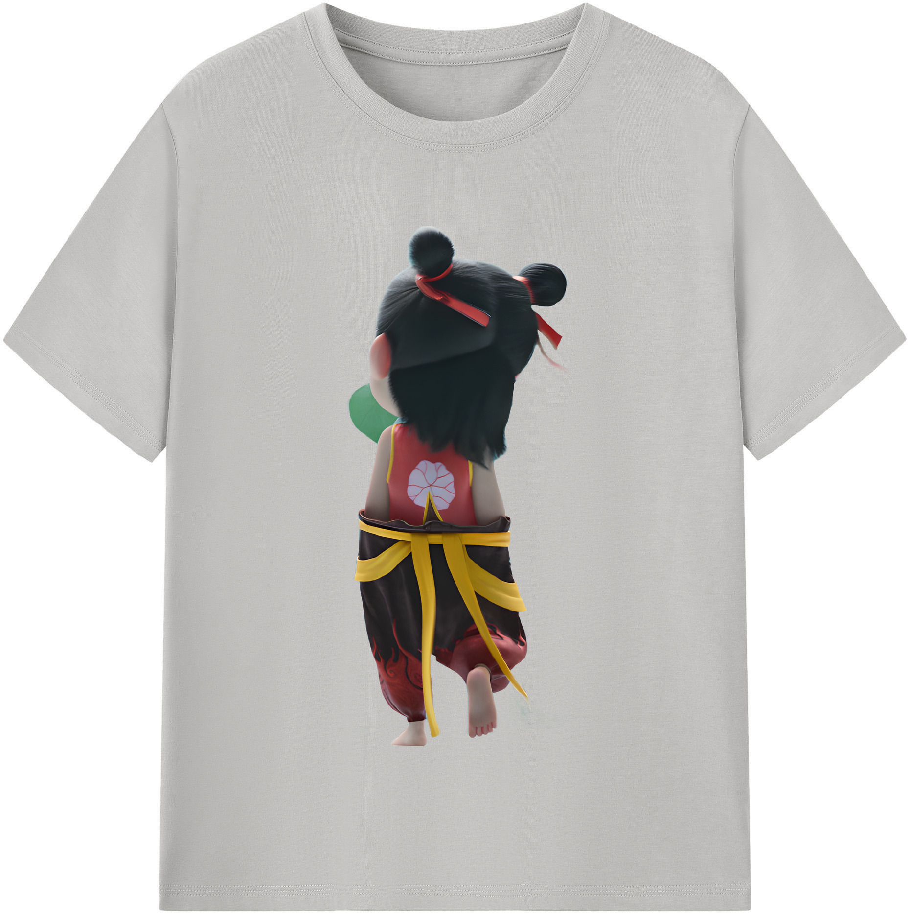 （画像用） Ne Zha 2 ナタ 魔童の大暴れ 綿100％半袖Tシャツ（フロントプリント）