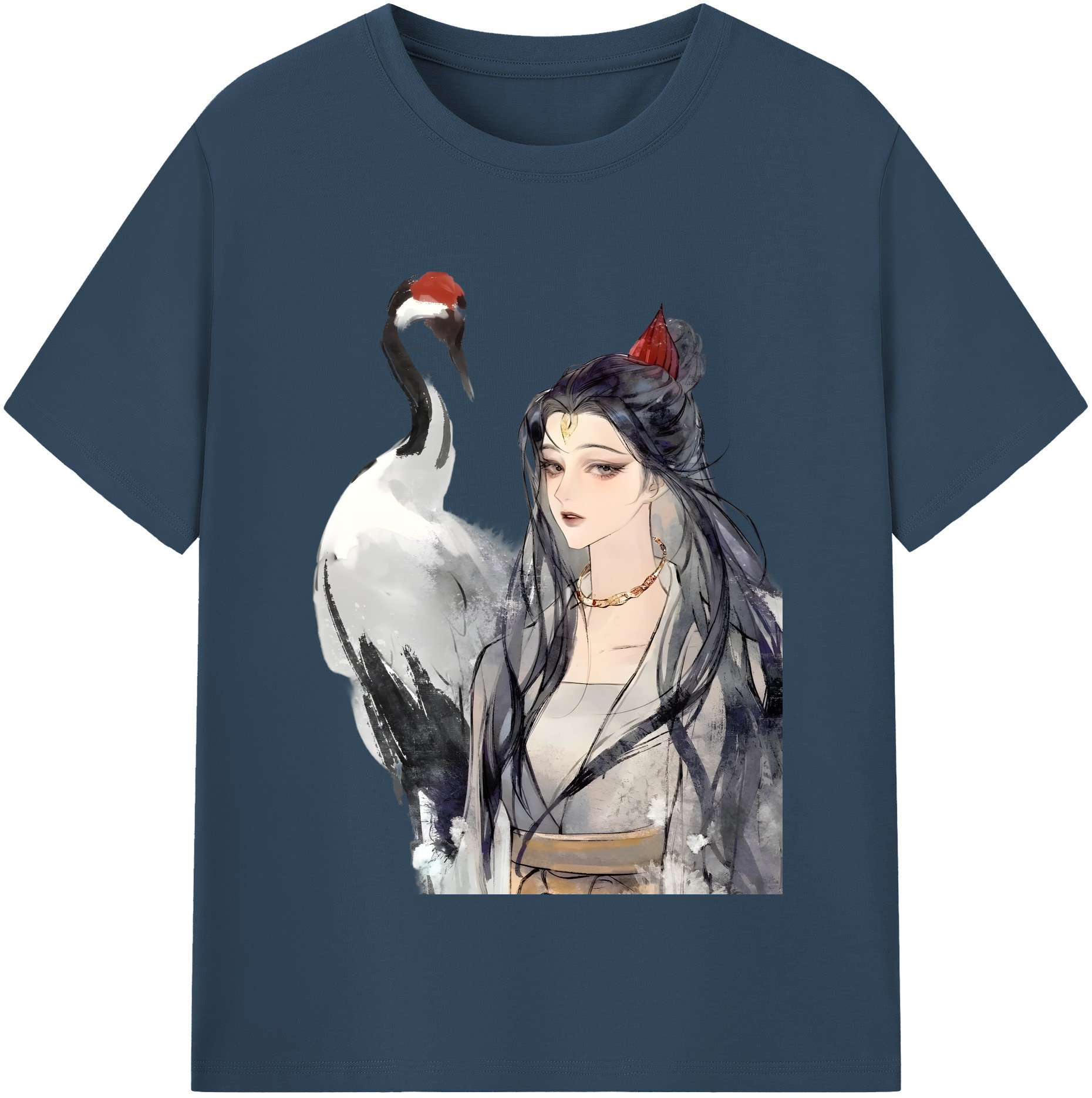 （画像用） Ne Zha 2 ナタ 魔童の大暴れ 綿100％半袖Tシャツ（フロントプリント）