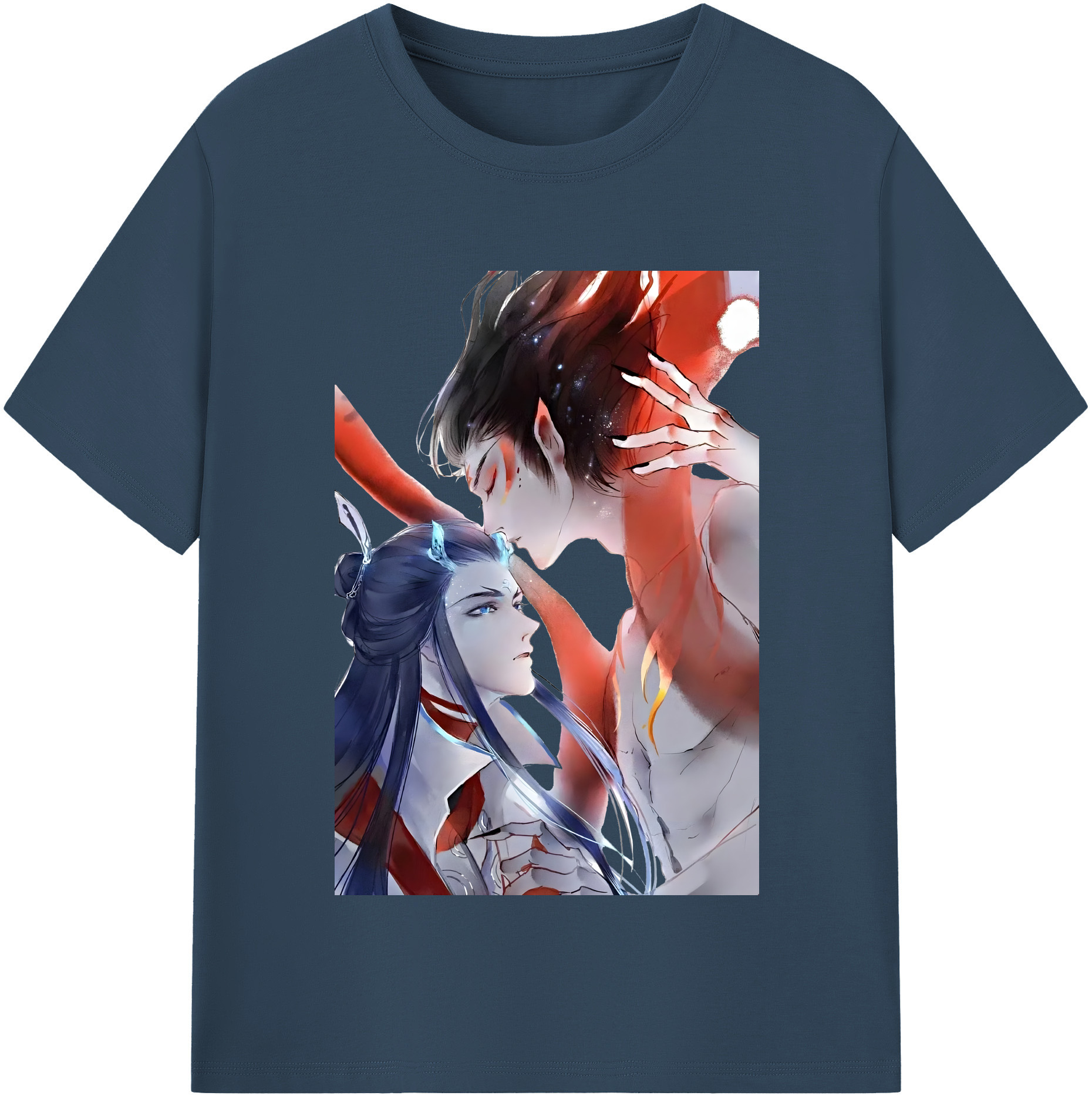 （画像用） Ne Zha 2 ナタ 魔童の大暴れ 綿100％半袖Tシャツ（フロントプリント）