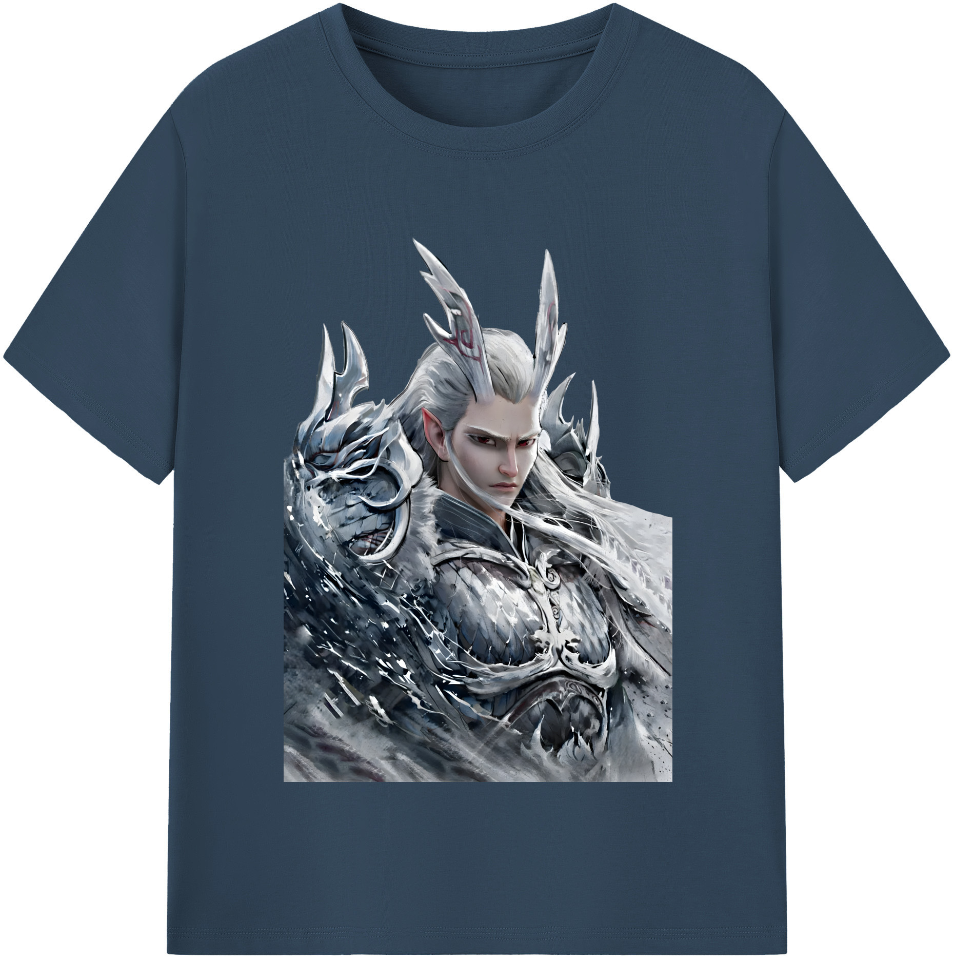 （画像用） Ne Zha 2 ナタ 魔童の大暴れ 綿100％半袖Tシャツ（フロントプリント）