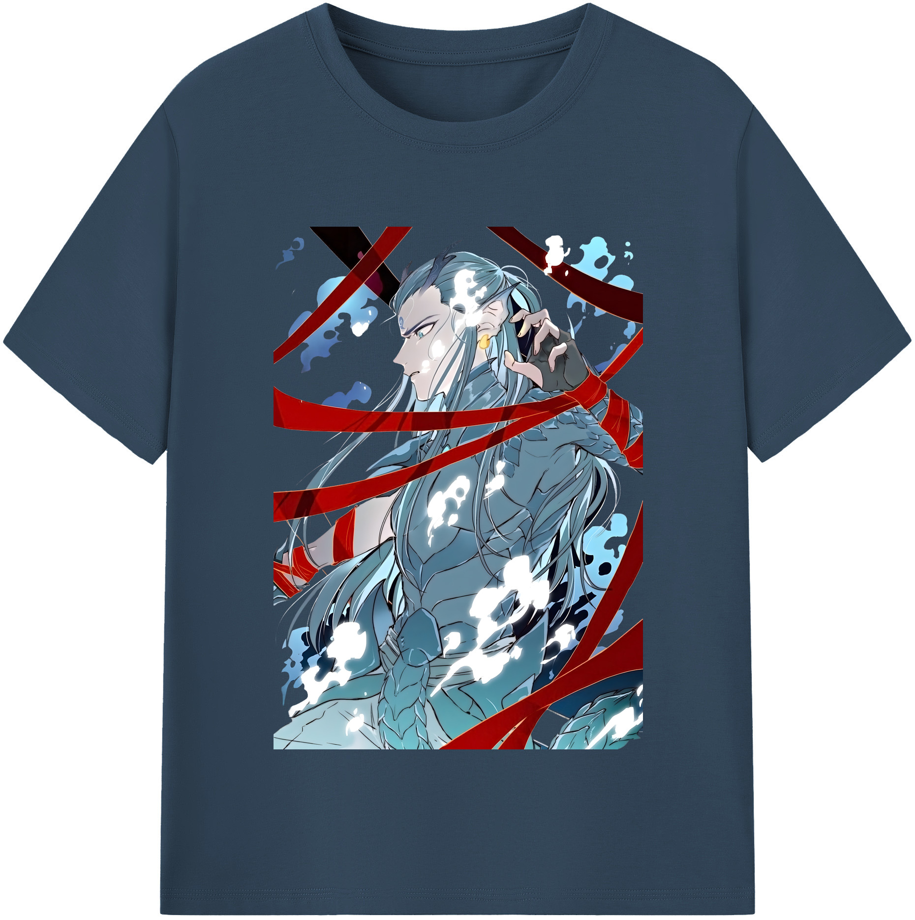 （画像用） Ne Zha 2 ナタ 魔童の大暴れ 綿100％半袖Tシャツ（フロントプリント）