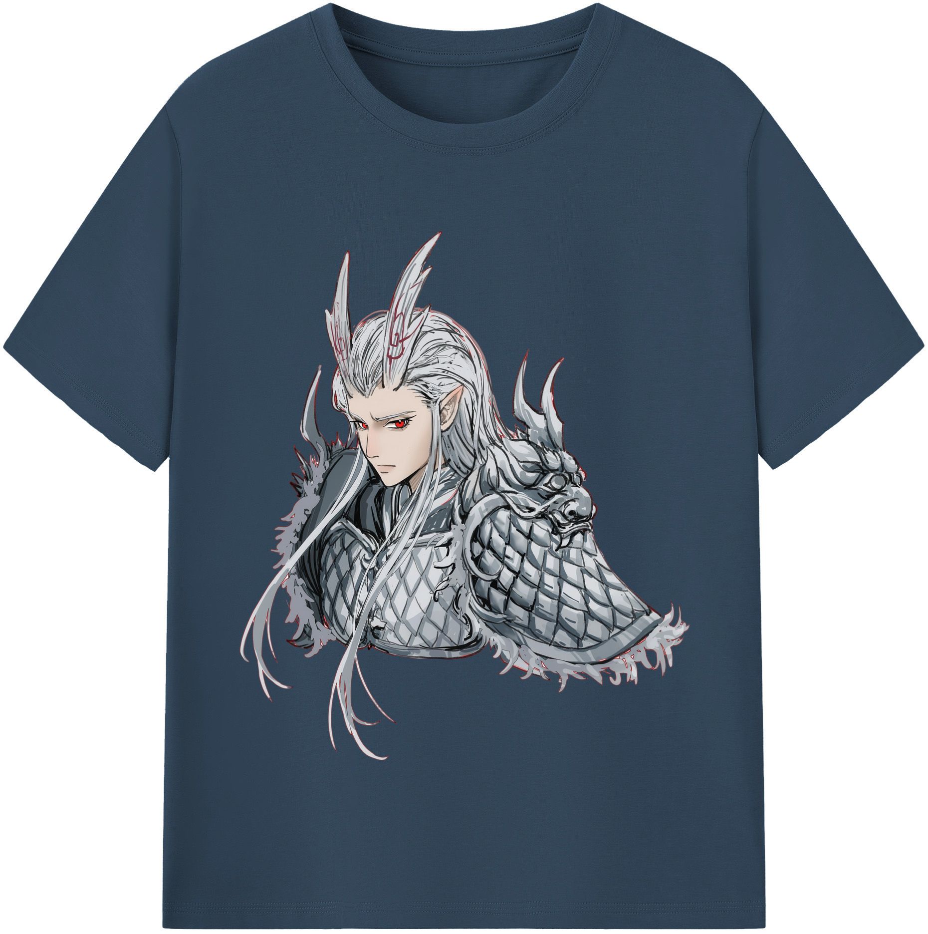 （画像用） Ne Zha 2 ナタ 魔童の大暴れ 綿100％半袖Tシャツ（フロントプリント）