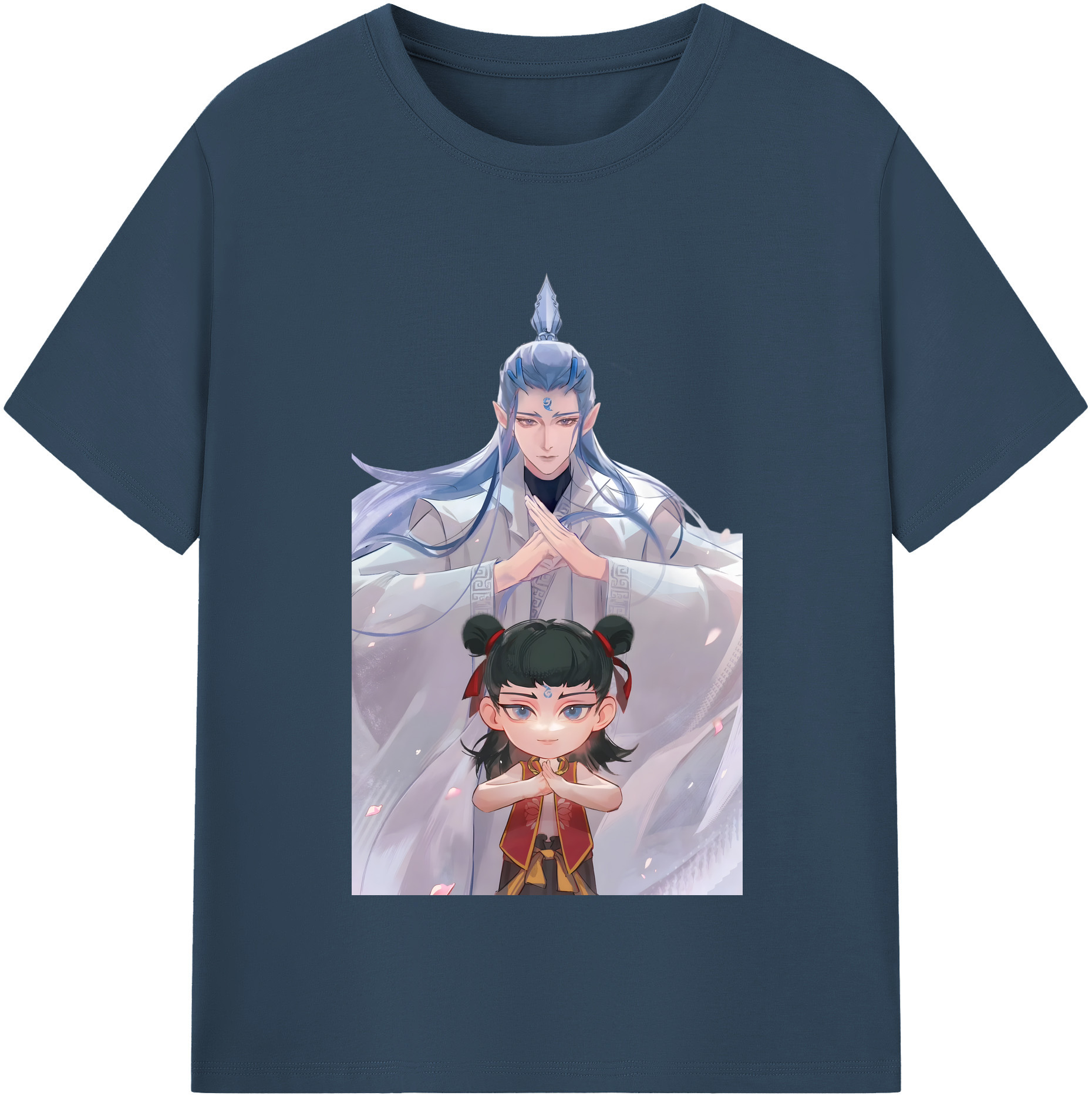 （画像用） Ne Zha 2 ナタ 魔童の大暴れ 綿100％半袖Tシャツ（フロントプリント）