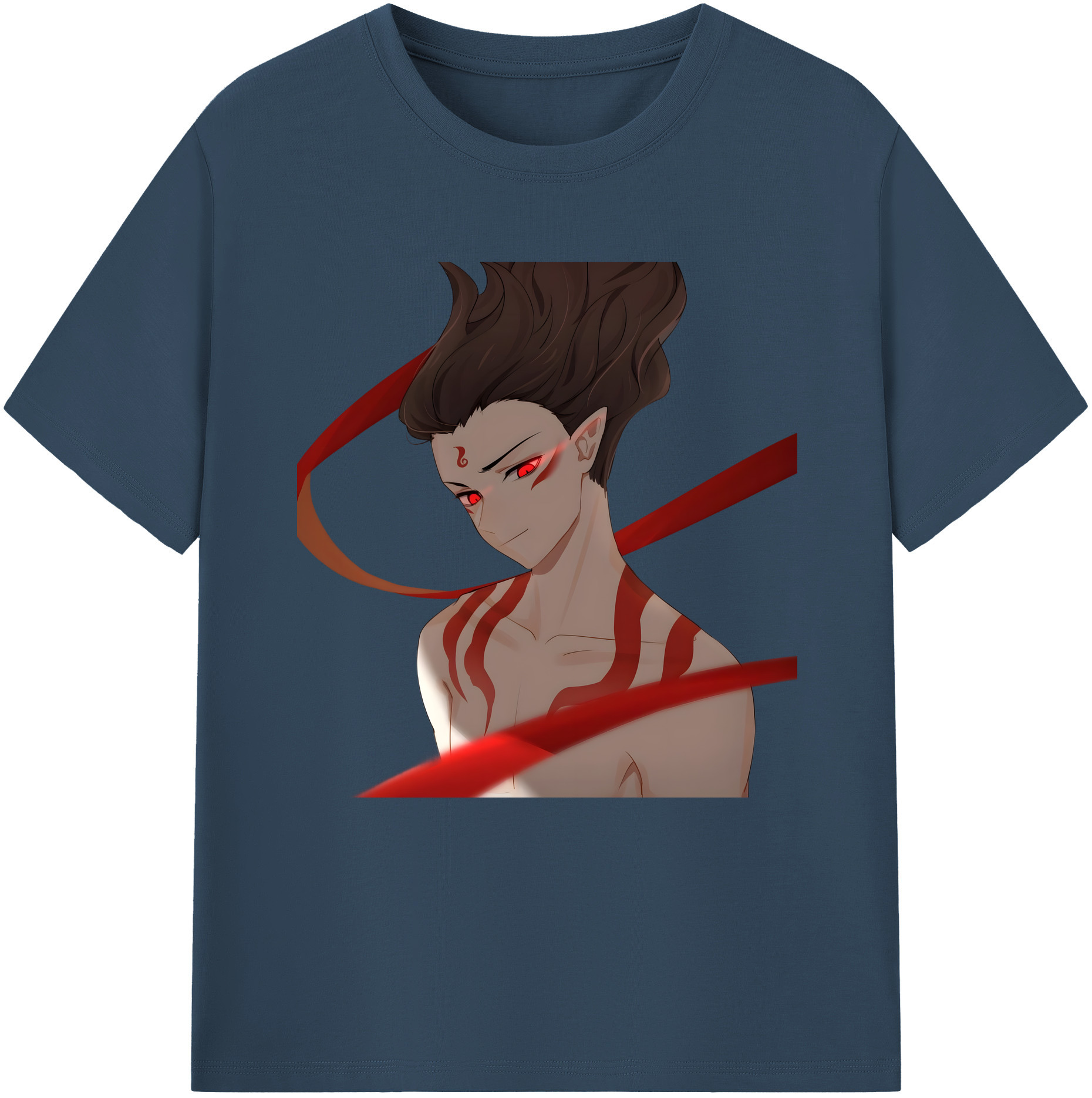 （画像用） Ne Zha 2 ナタ 魔童の大暴れ 綿100％半袖Tシャツ（フロントプリント）