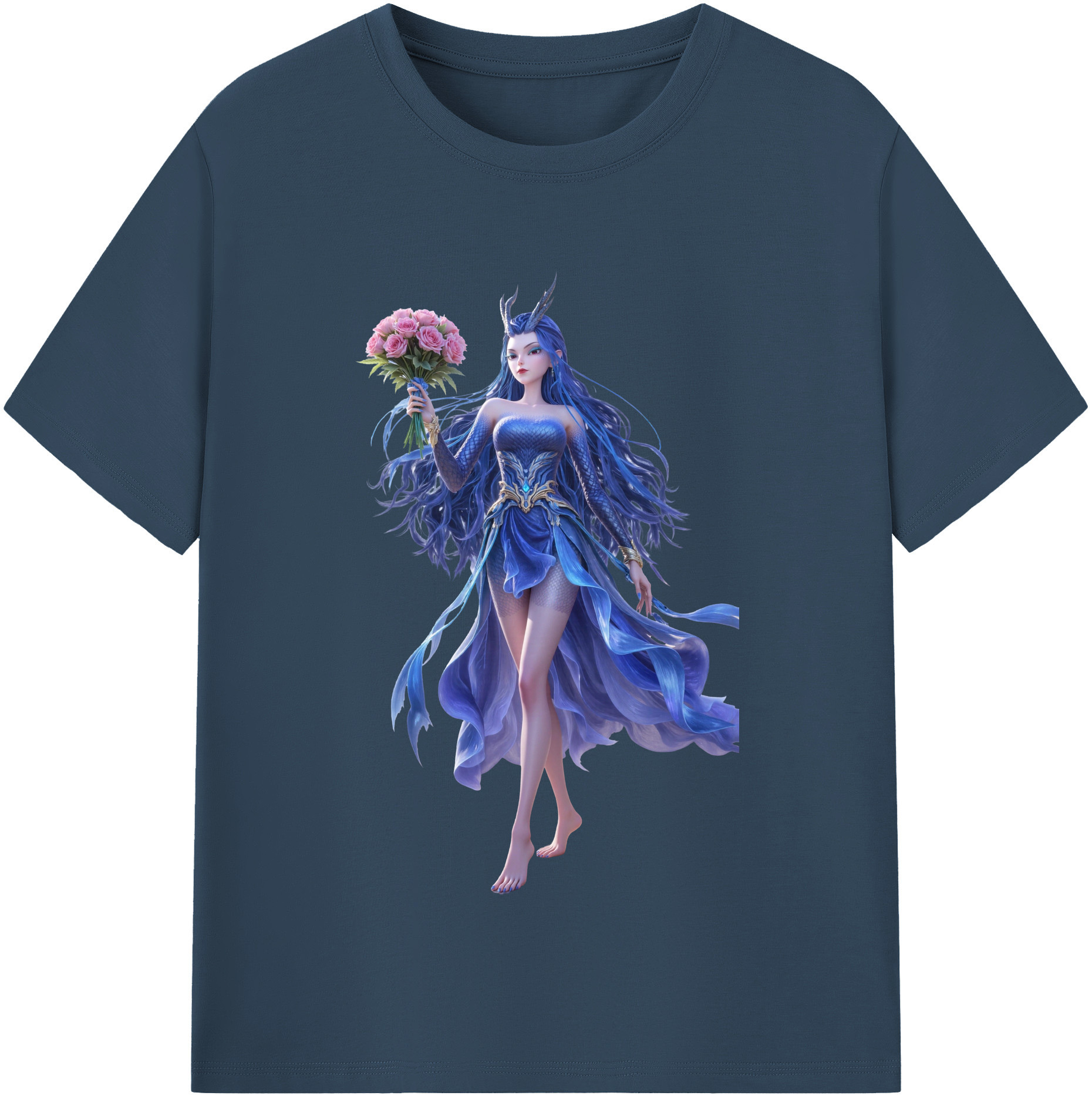 （画像用） Ne Zha 2 ナタ 魔童の大暴れ 綿100％半袖Tシャツ（フロントプリント）