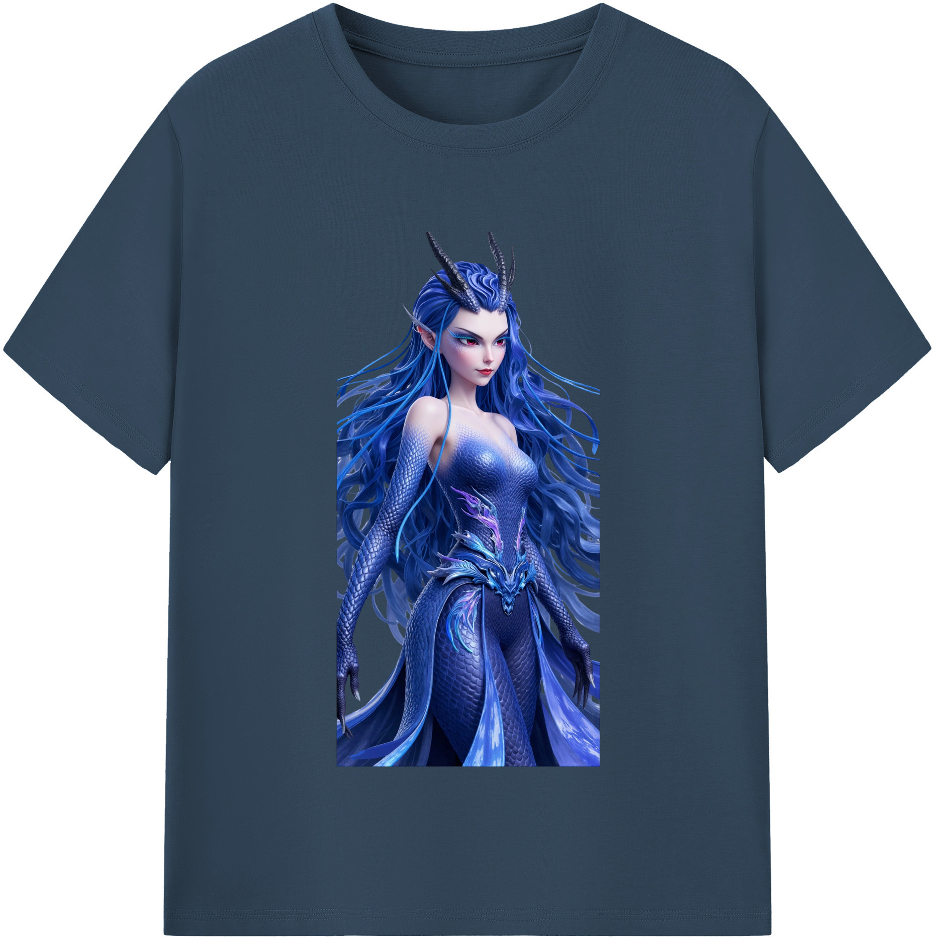 （画像用） Ne Zha 2 ナタ 魔童の大暴れ 綿100％半袖Tシャツ（フロントプリント）