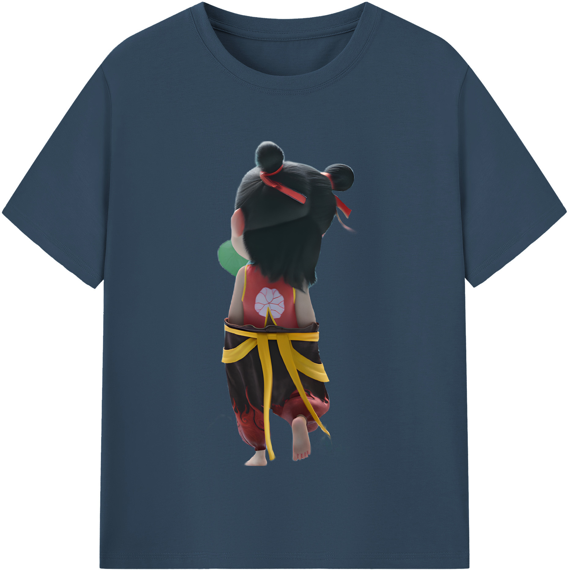 （画像用） Ne Zha 2 ナタ 魔童の大暴れ 綿100％半袖Tシャツ（フロントプリント）