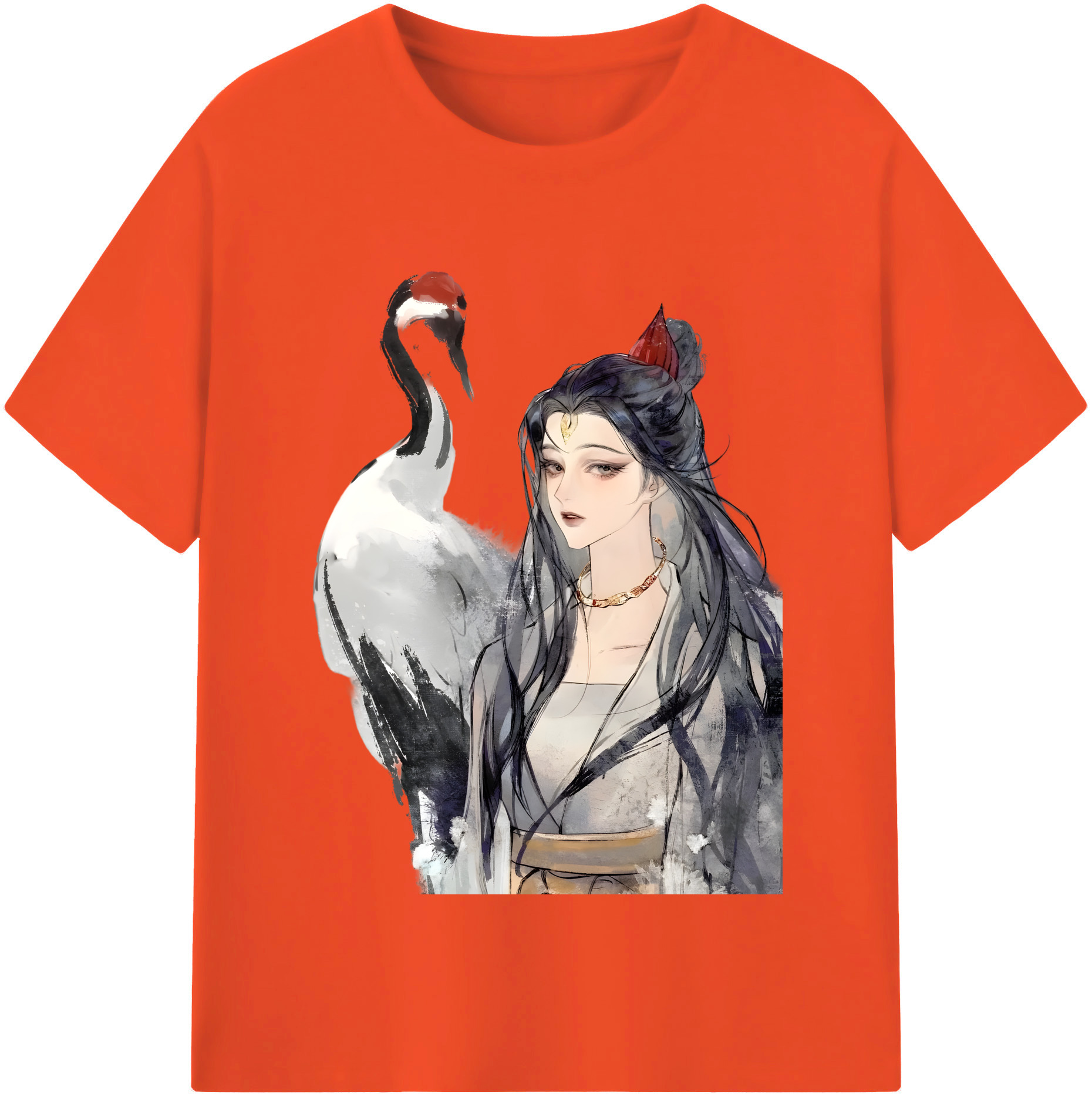 （画像用） Ne Zha 2 ナタ 魔童の大暴れ 綿100％半袖Tシャツ（フロントプリント）