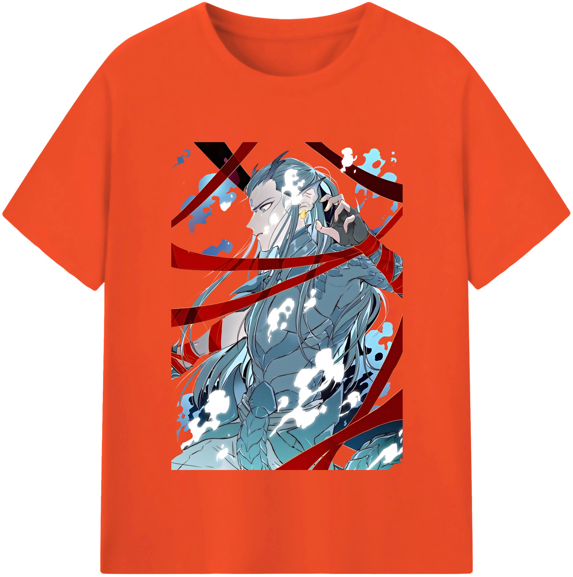 （画像用） Ne Zha 2 ナタ 魔童の大暴れ 綿100％半袖Tシャツ（フロントプリント）