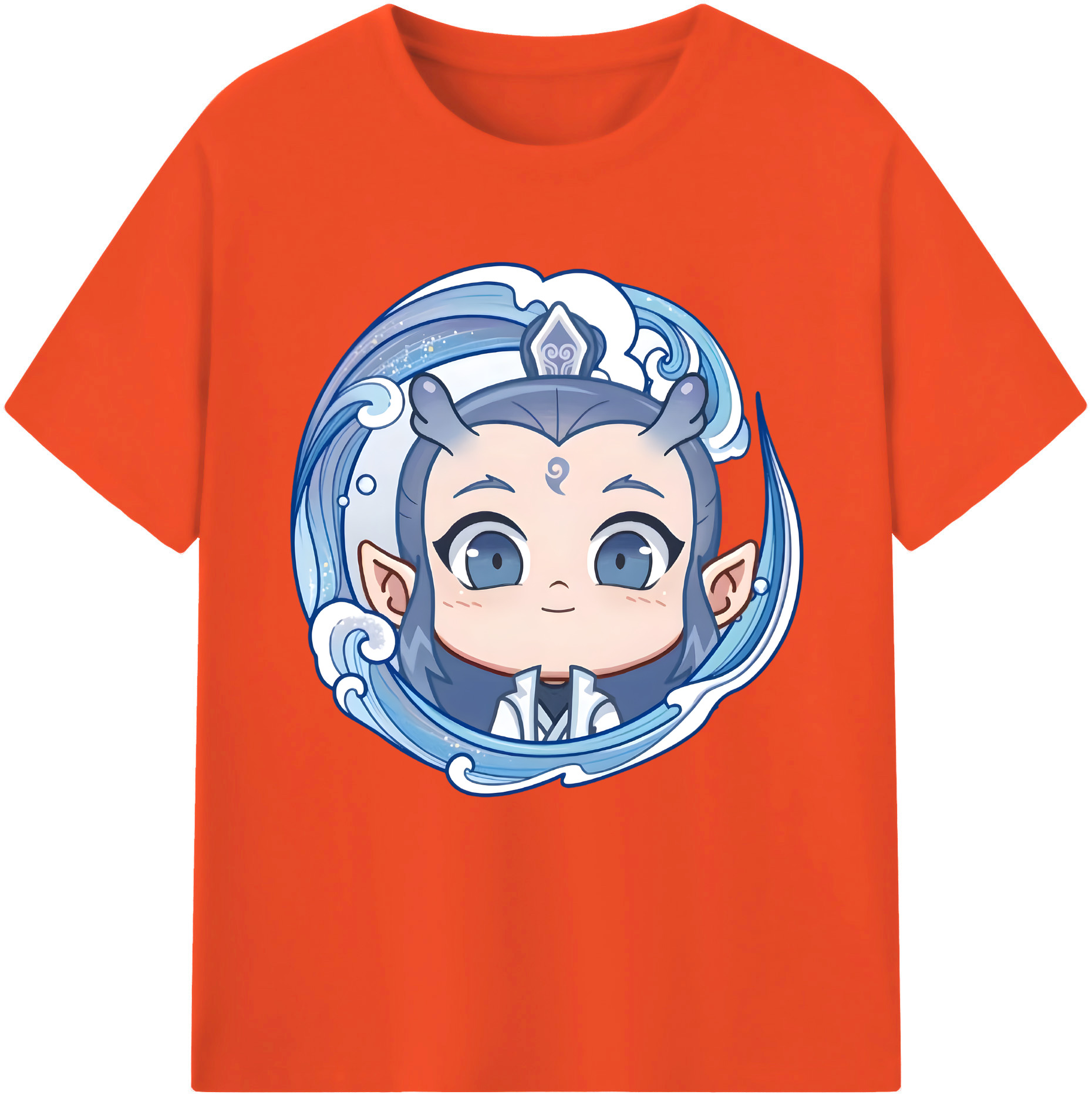 （画像用） Ne Zha 2 ナタ 魔童の大暴れ 綿100％半袖Tシャツ（フロントプリント）