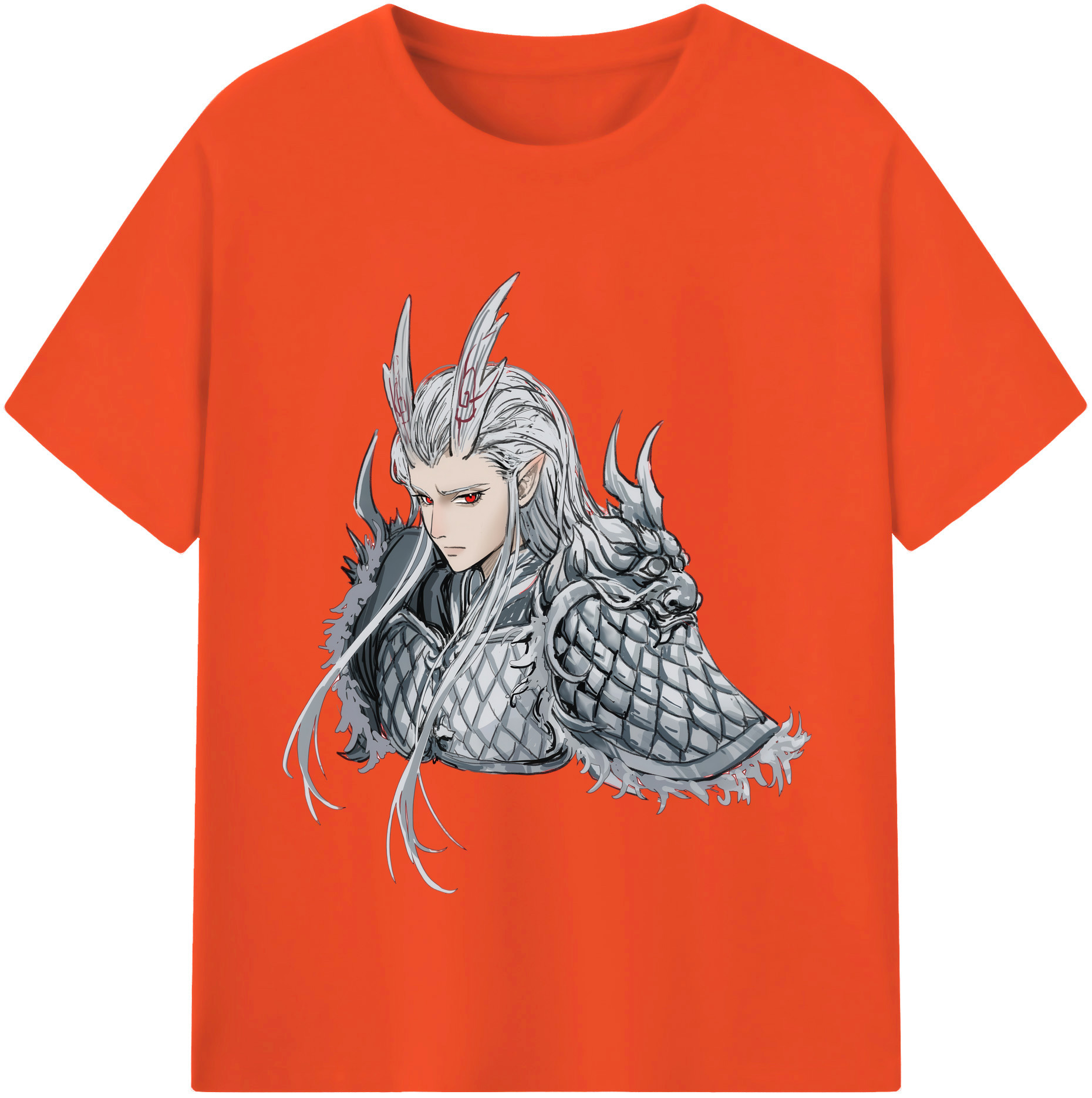 （画像用） Ne Zha 2 ナタ 魔童の大暴れ 綿100％半袖Tシャツ（フロントプリント）