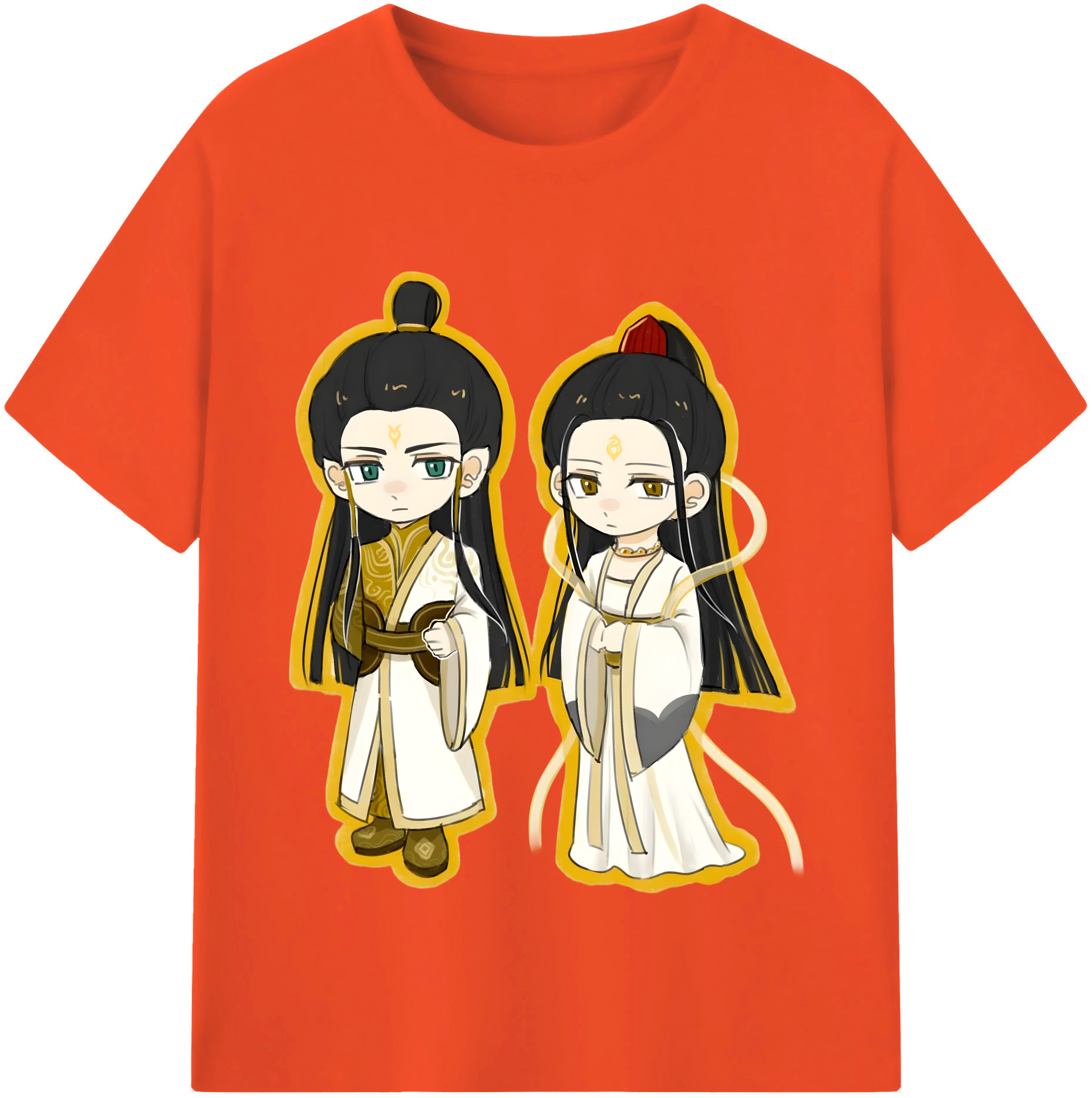 （画像用） Ne Zha 2 ナタ 魔童の大暴れ 綿100％半袖Tシャツ（フロントプリント）