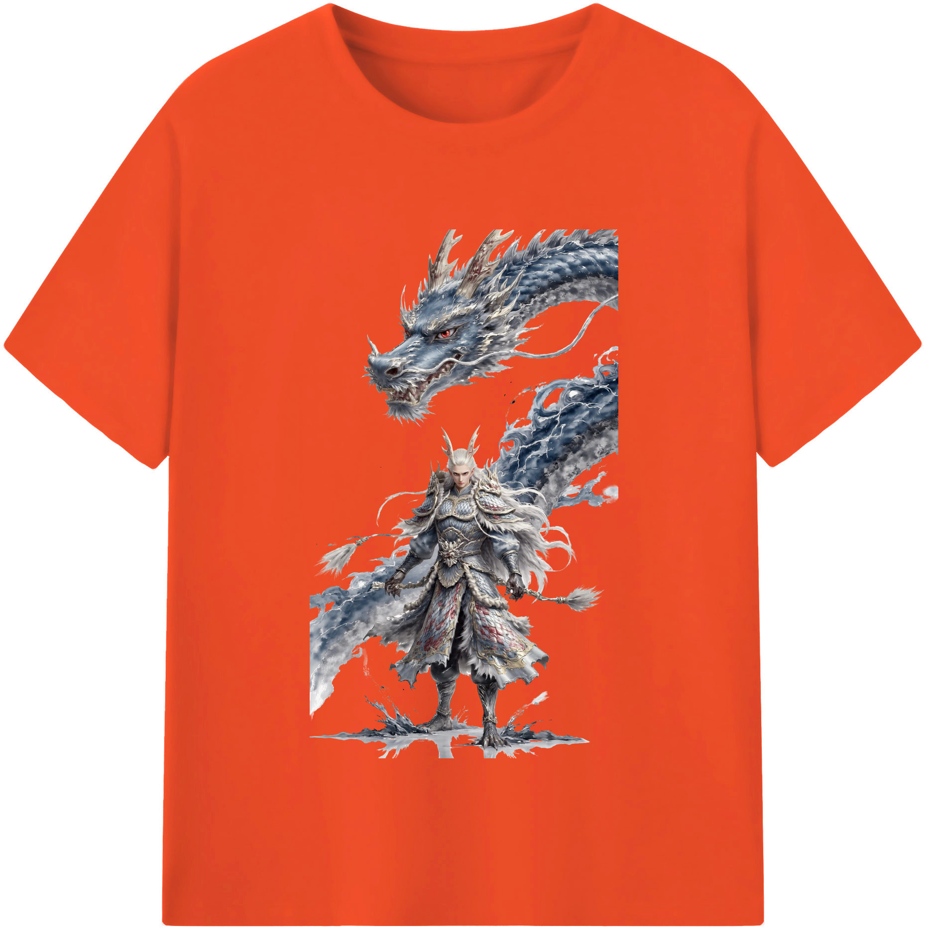 （画像用） Ne Zha 2 ナタ 魔童の大暴れ 綿100％半袖Tシャツ（フロントプリント）