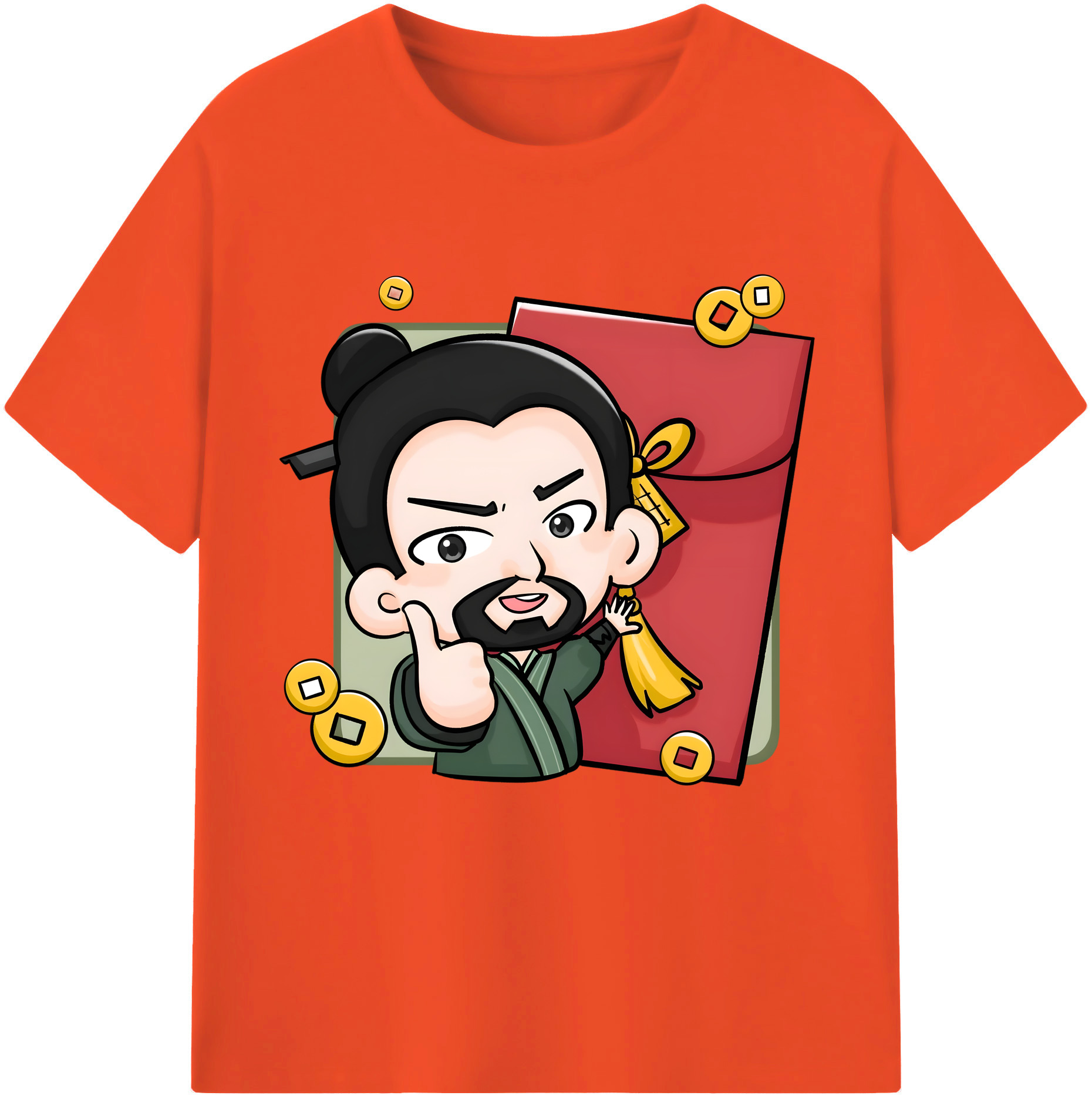 （画像用） Ne Zha 2 ナタ 魔童の大暴れ 綿100％半袖Tシャツ（フロントプリント）