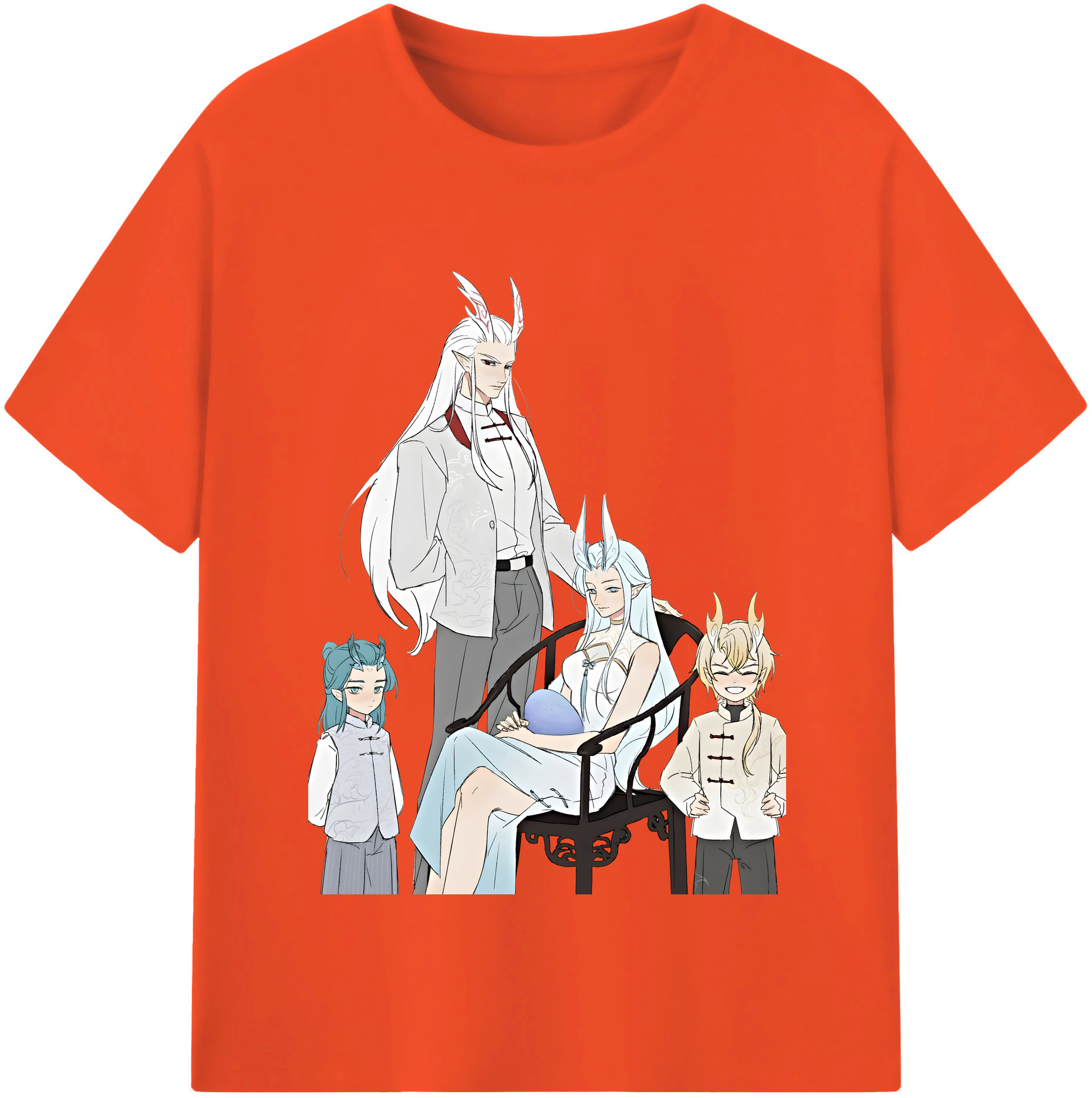 （画像用） Ne Zha 2 ナタ 魔童の大暴れ 綿100％半袖Tシャツ（フロントプリント）