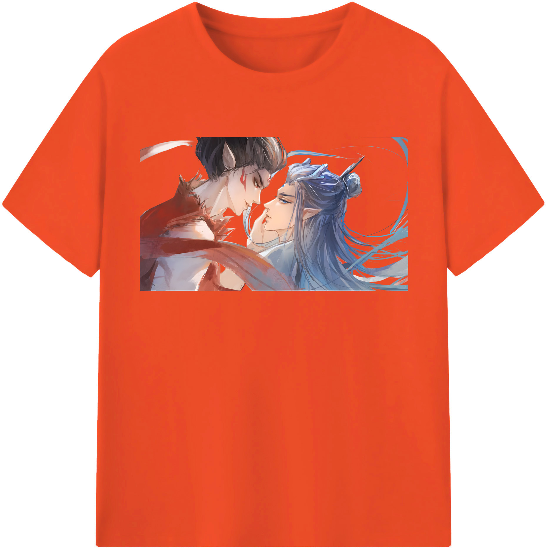 （画像用） Ne Zha 2 ナタ 魔童の大暴れ 綿100％半袖Tシャツ（フロントプリント）