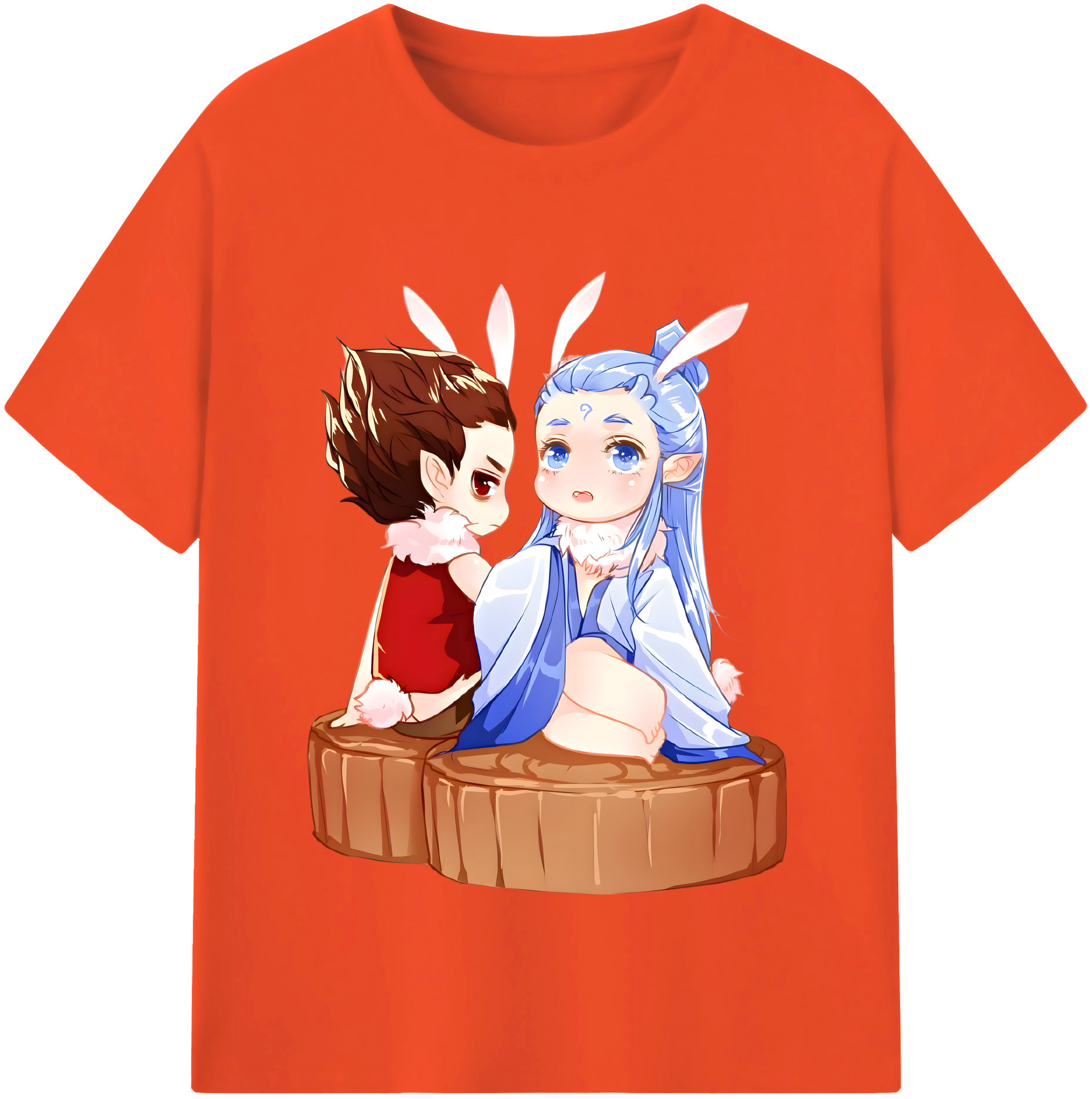 （画像用） Ne Zha 2 ナタ 魔童の大暴れ 綿100％半袖Tシャツ（フロントプリント）