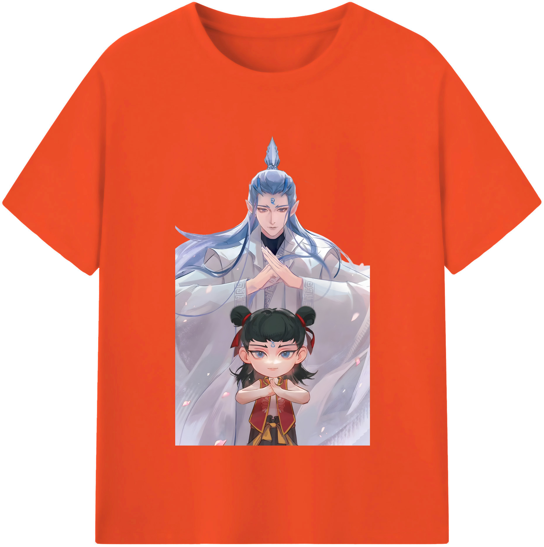 （画像用） Ne Zha 2 ナタ 魔童の大暴れ 綿100％半袖Tシャツ（フロントプリント）