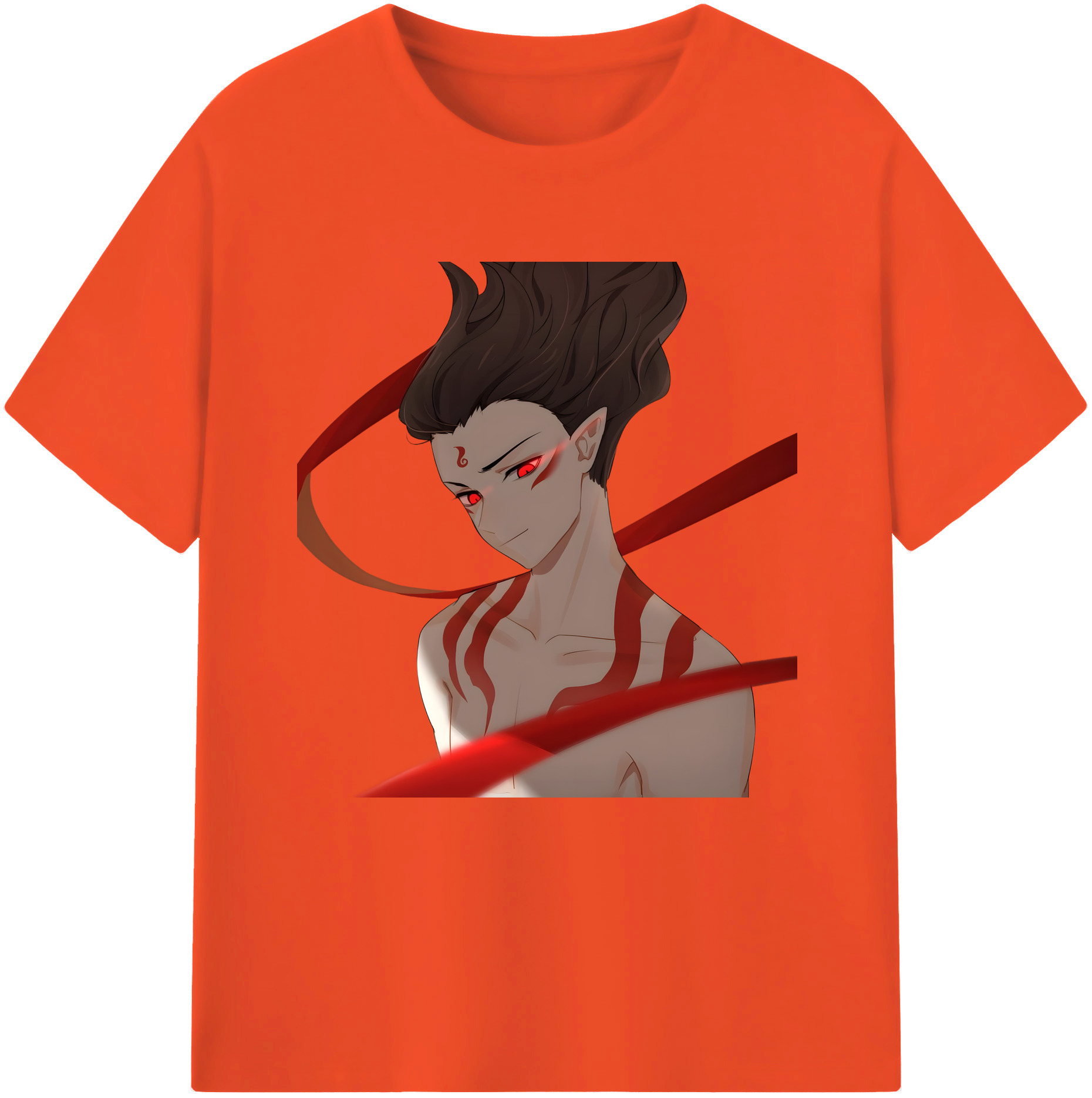 （画像用） Ne Zha 2 ナタ 魔童の大暴れ 綿100％半袖Tシャツ（フロントプリント）