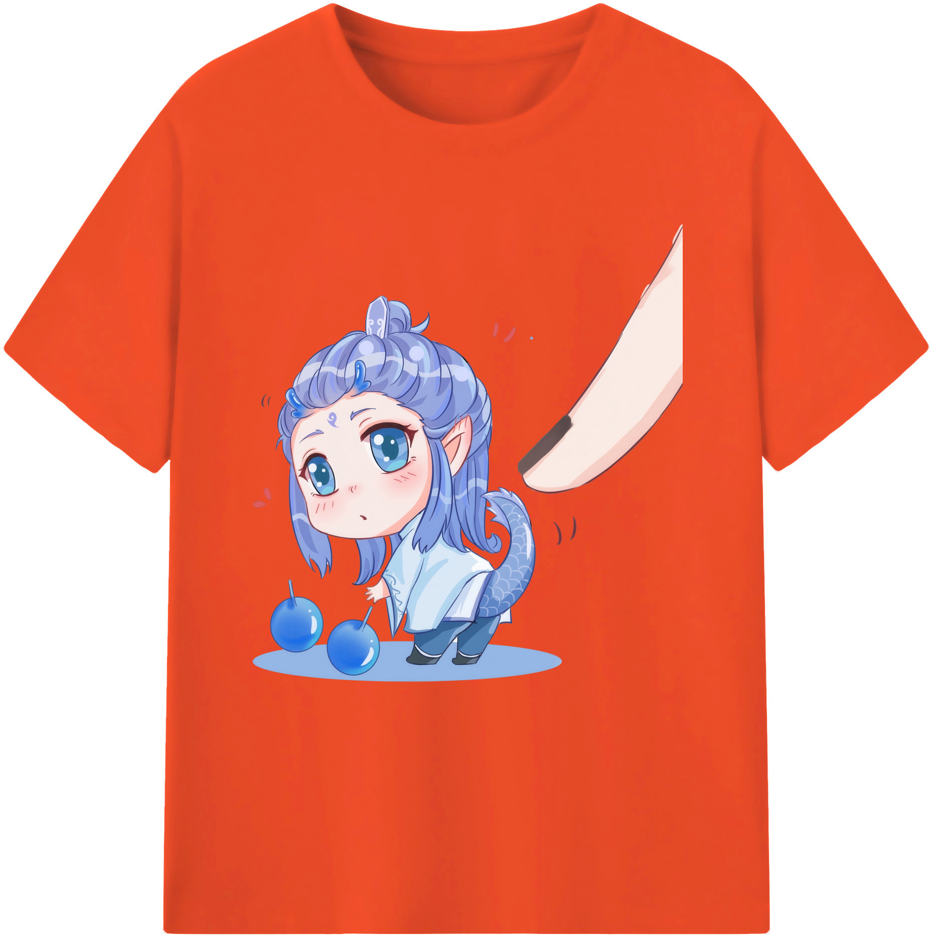 （画像用） Ne Zha 2 ナタ 魔童の大暴れ 綿100％半袖Tシャツ（フロントプリント）