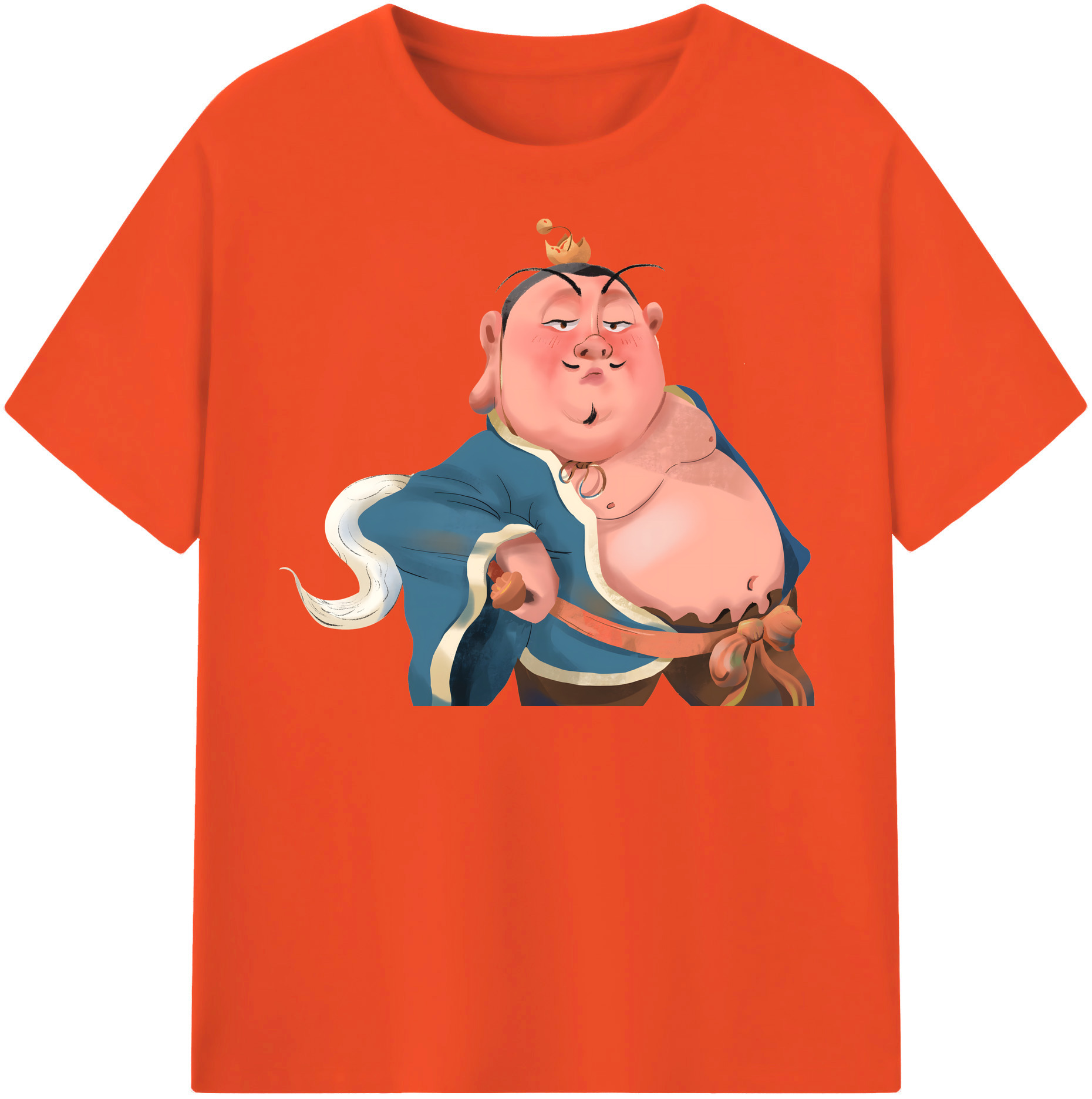 （画像用） Ne Zha 2 ナタ 魔童の大暴れ 綿100％半袖Tシャツ（フロントプリント）