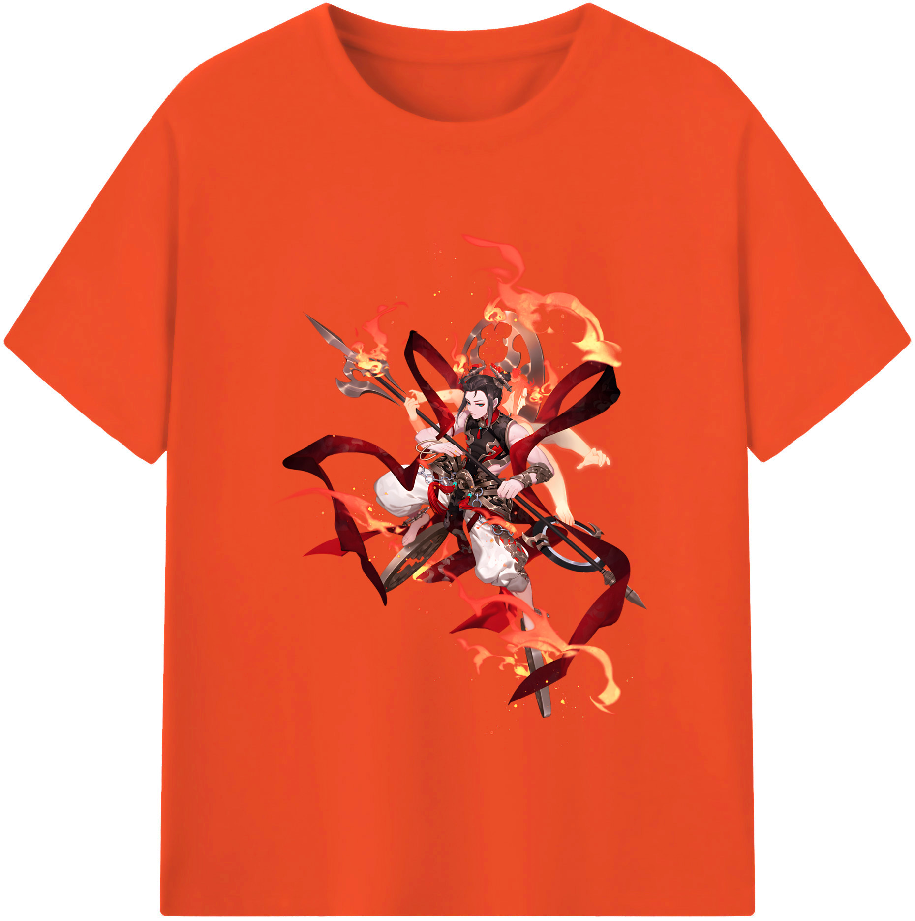 （画像用） Ne Zha 2 ナタ 魔童の大暴れ 綿100％半袖Tシャツ（フロントプリント）