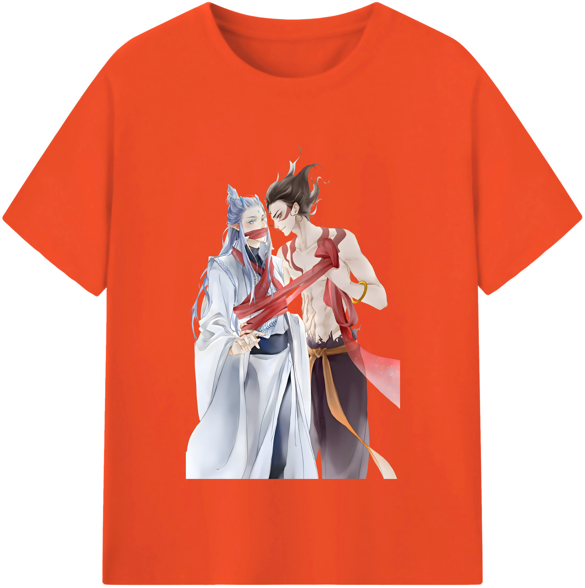 （画像用） Ne Zha 2 ナタ 魔童の大暴れ 綿100％半袖Tシャツ（フロントプリント）