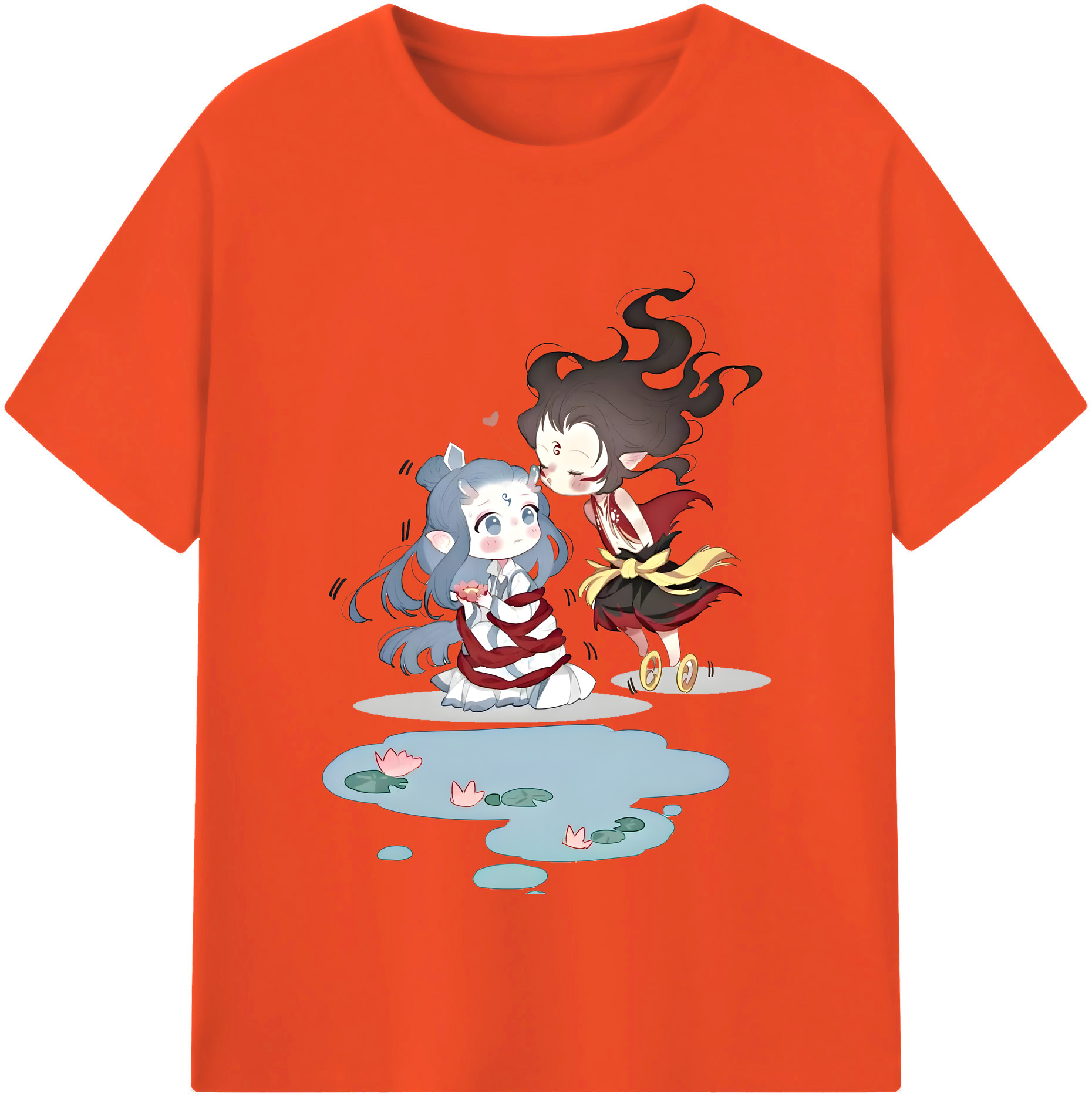 （画像用） Ne Zha 2 ナタ 魔童の大暴れ 綿100％半袖Tシャツ（フロントプリント）
