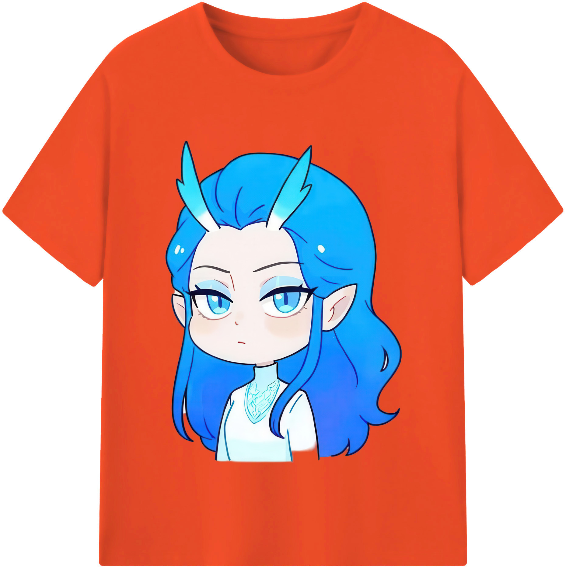 （画像用） Ne Zha 2 ナタ 魔童の大暴れ 綿100％半袖Tシャツ（フロントプリント）