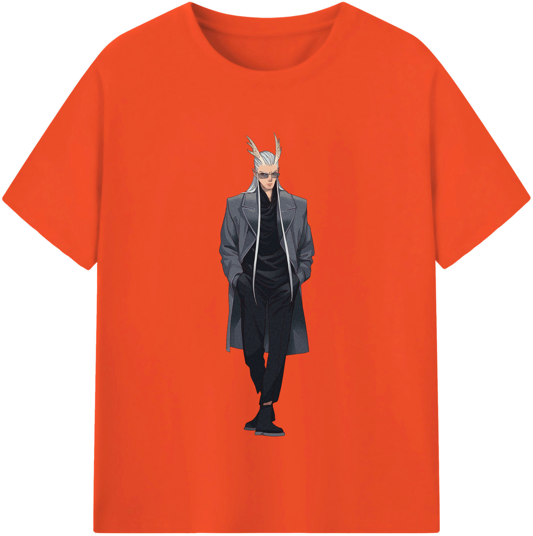 （画像用） Ne Zha 2 ナタ 魔童の大暴れ 綿100％半袖Tシャツ（フロントプリント）