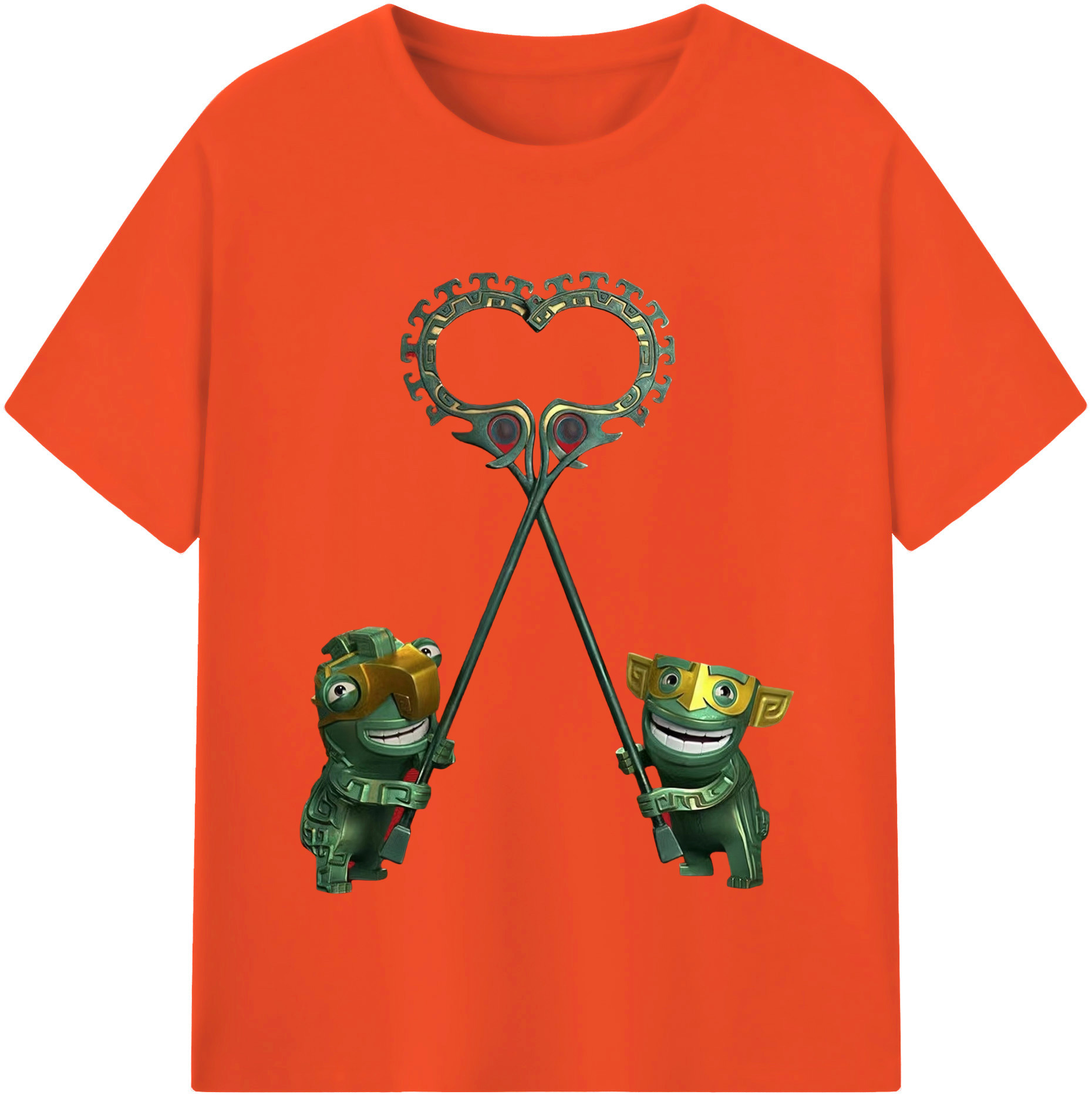 （画像用） Ne Zha 2 ナタ 魔童の大暴れ 綿100％半袖Tシャツ（フロントプリント）