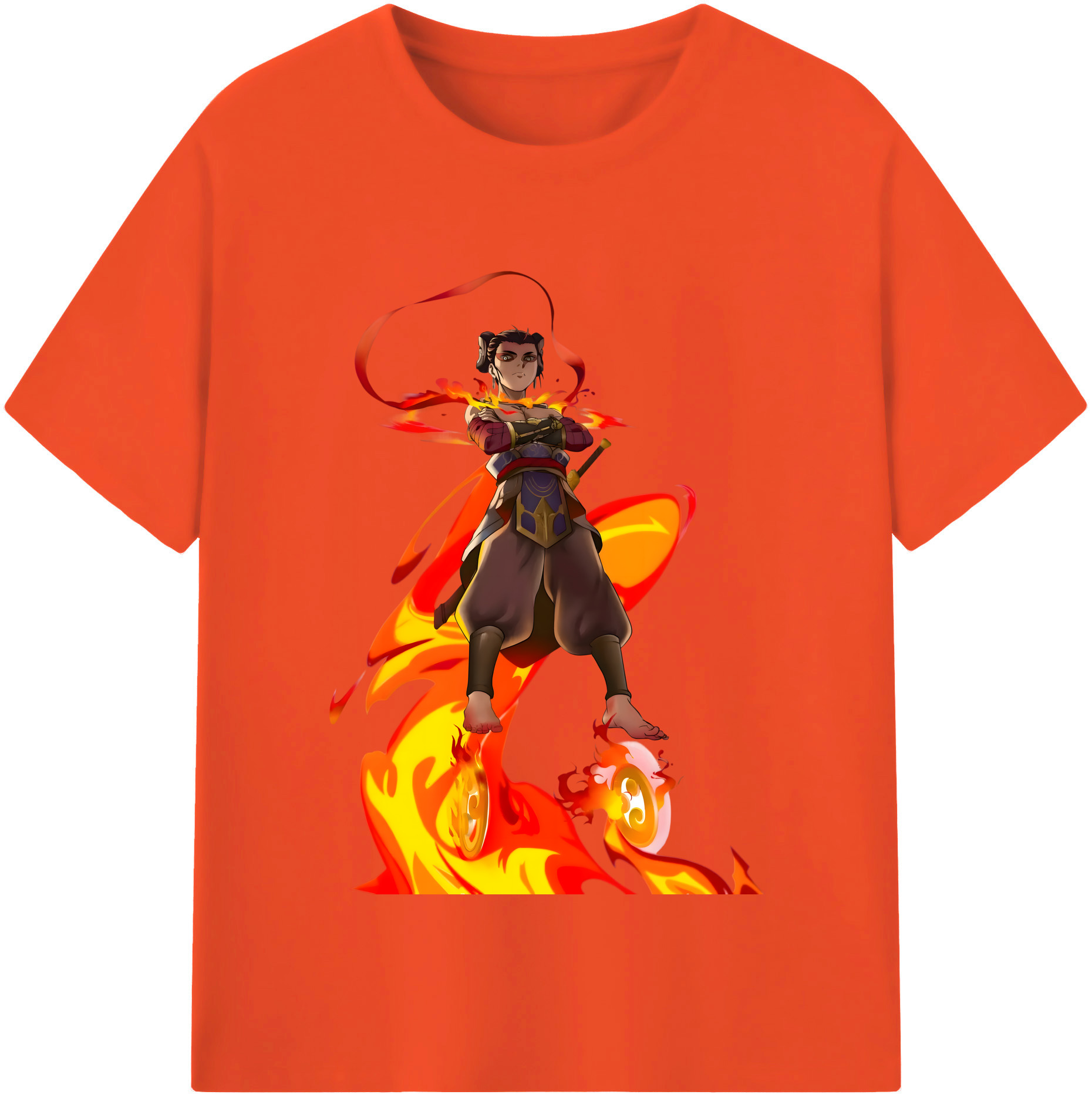 （画像用） Ne Zha 2 ナタ 魔童の大暴れ 綿100％半袖Tシャツ（フロントプリント）