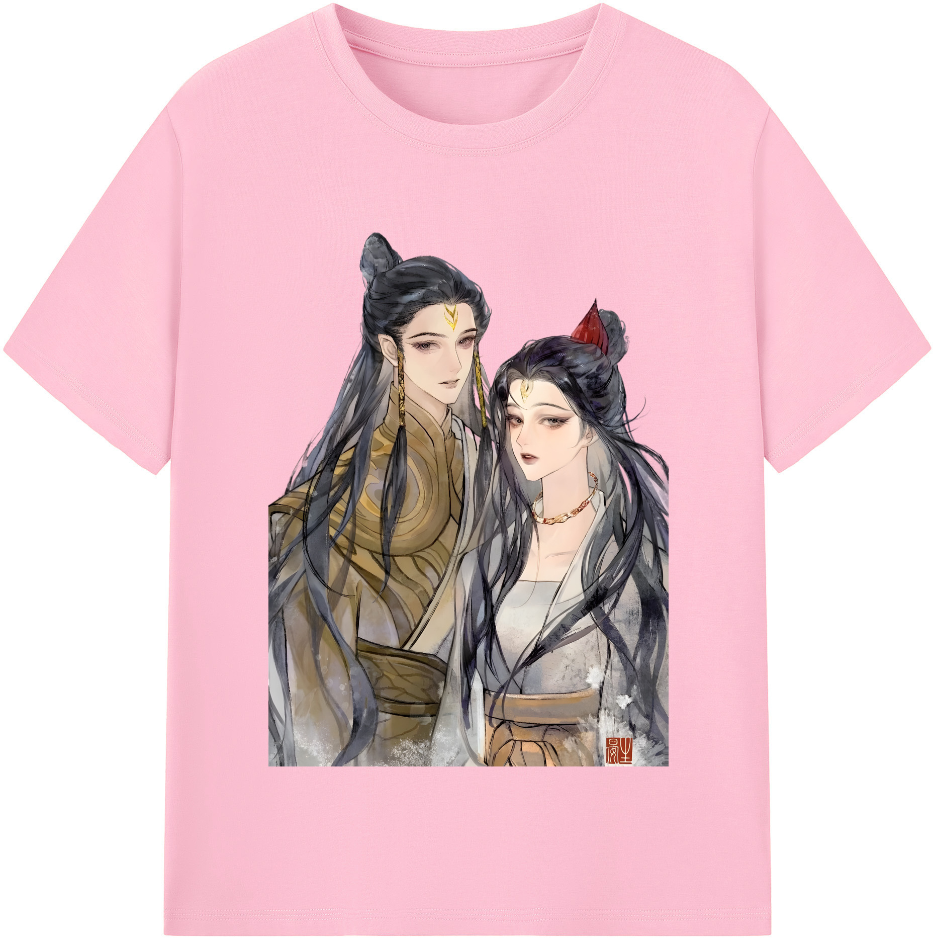 （画像用） Ne Zha 2 ナタ 魔童の大暴れ 綿100％半袖Tシャツ（フロントプリント）