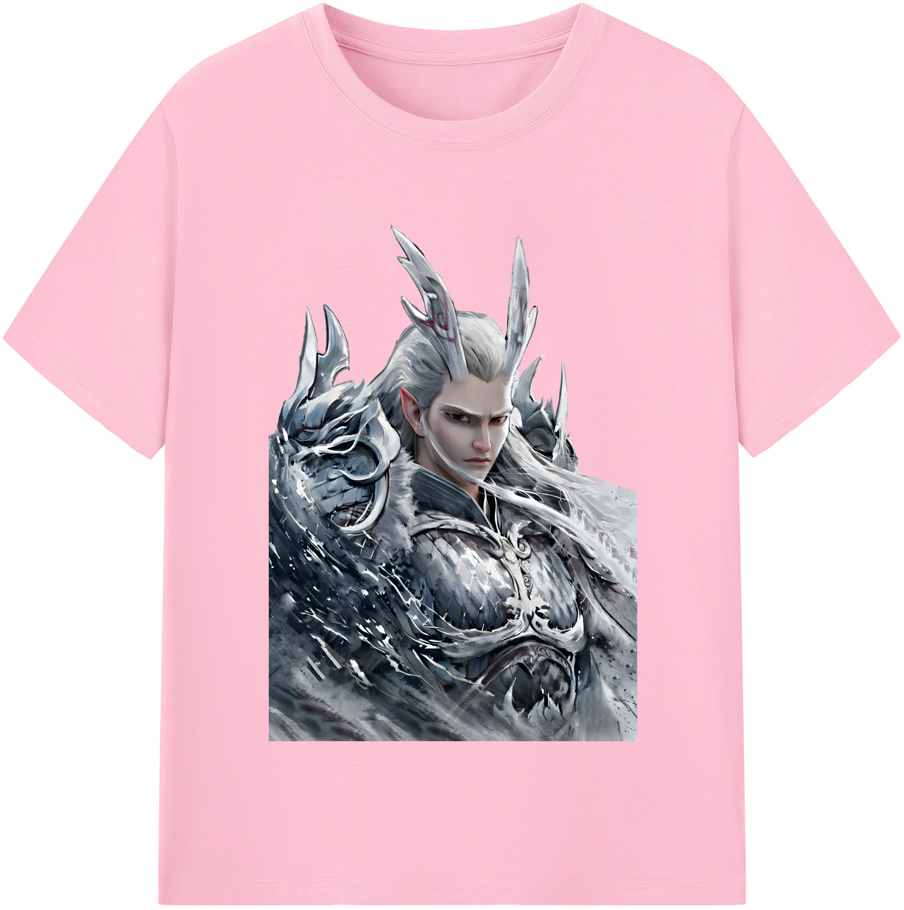（画像用） Ne Zha 2 ナタ 魔童の大暴れ 綿100％半袖Tシャツ（フロントプリント）