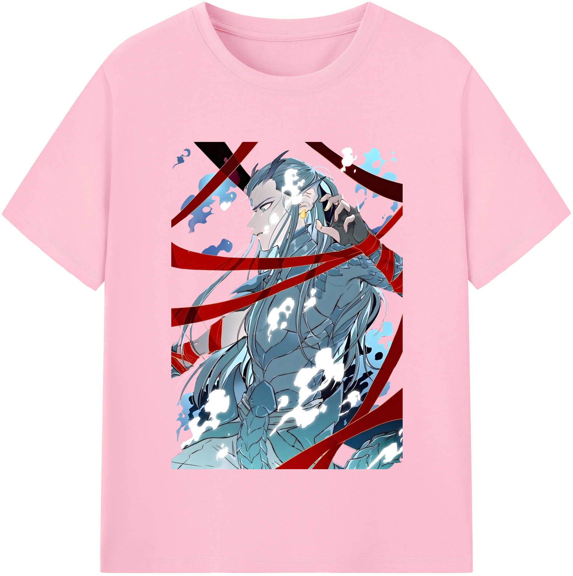 （画像用） Ne Zha 2 ナタ 魔童の大暴れ 綿100％半袖Tシャツ（フロントプリント）