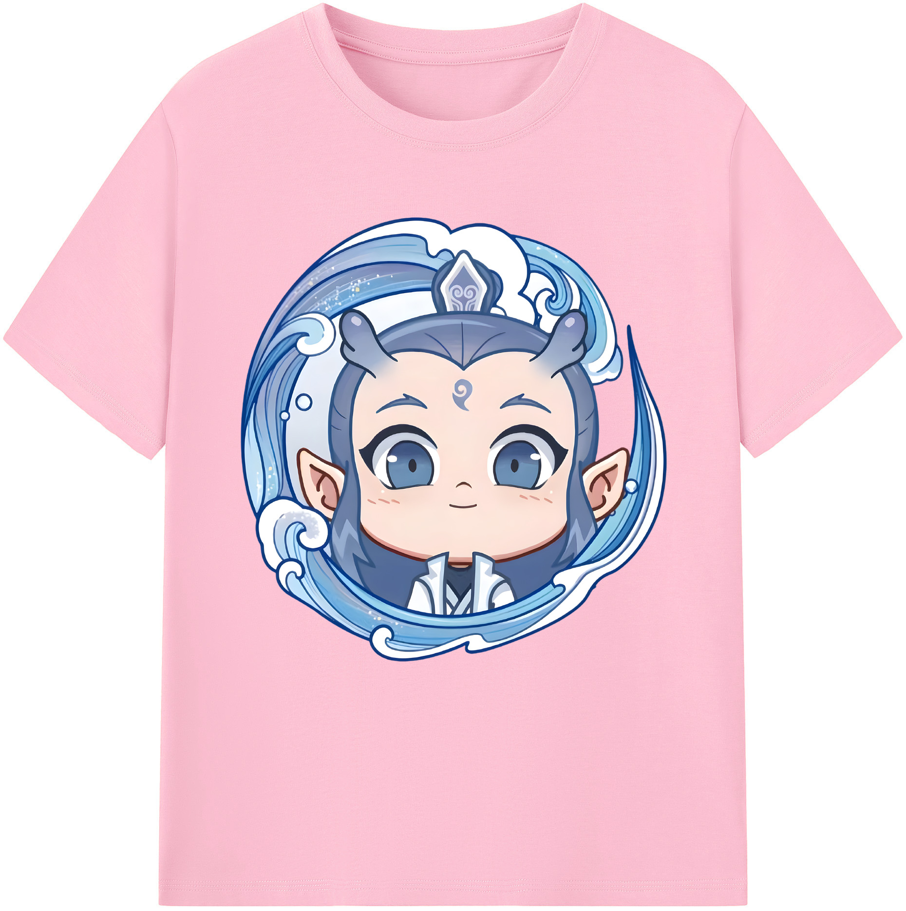 （画像用） Ne Zha 2 ナタ 魔童の大暴れ 綿100％半袖Tシャツ（フロントプリント）