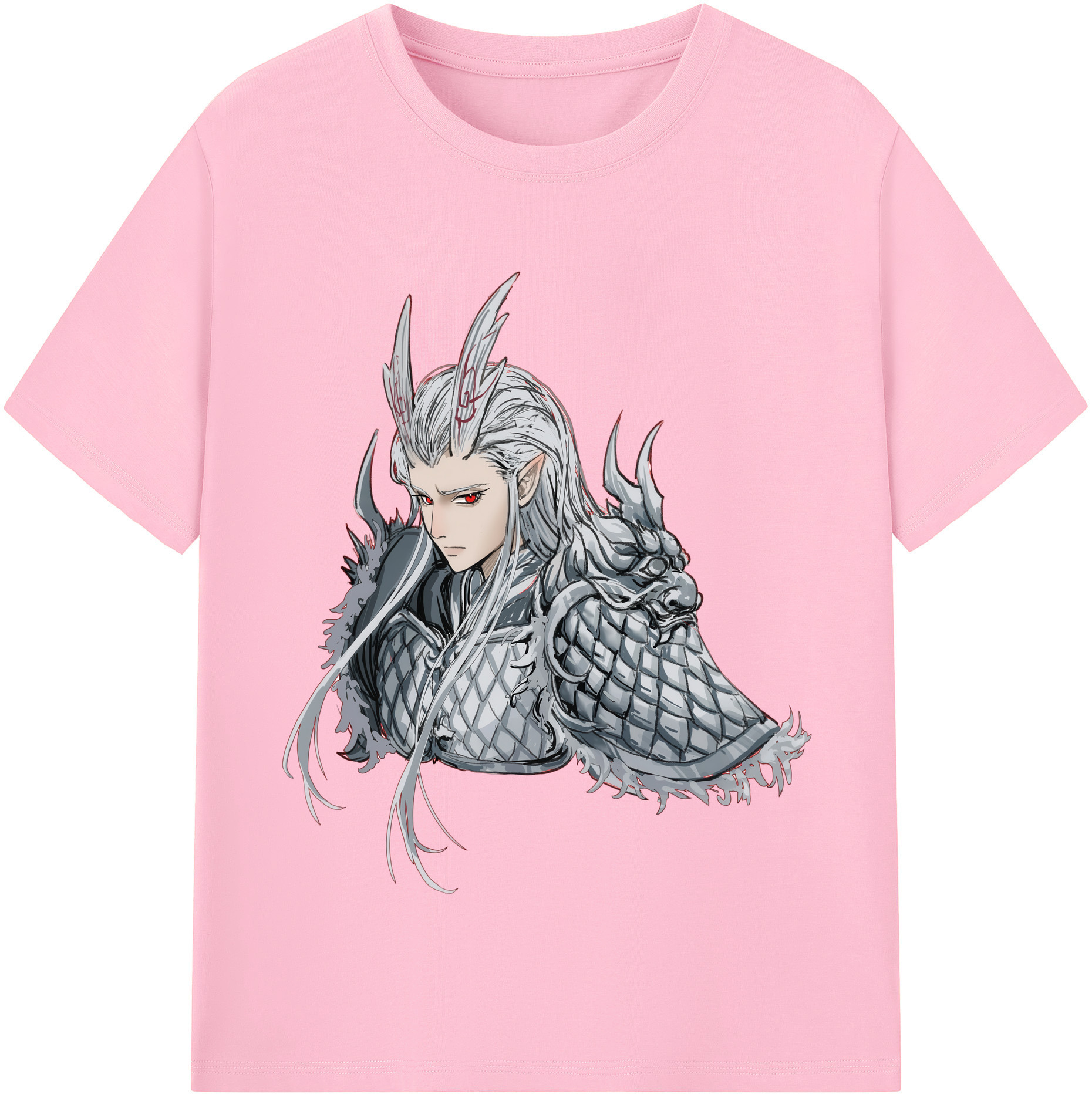 （画像用） Ne Zha 2 ナタ 魔童の大暴れ 綿100％半袖Tシャツ（フロントプリント）