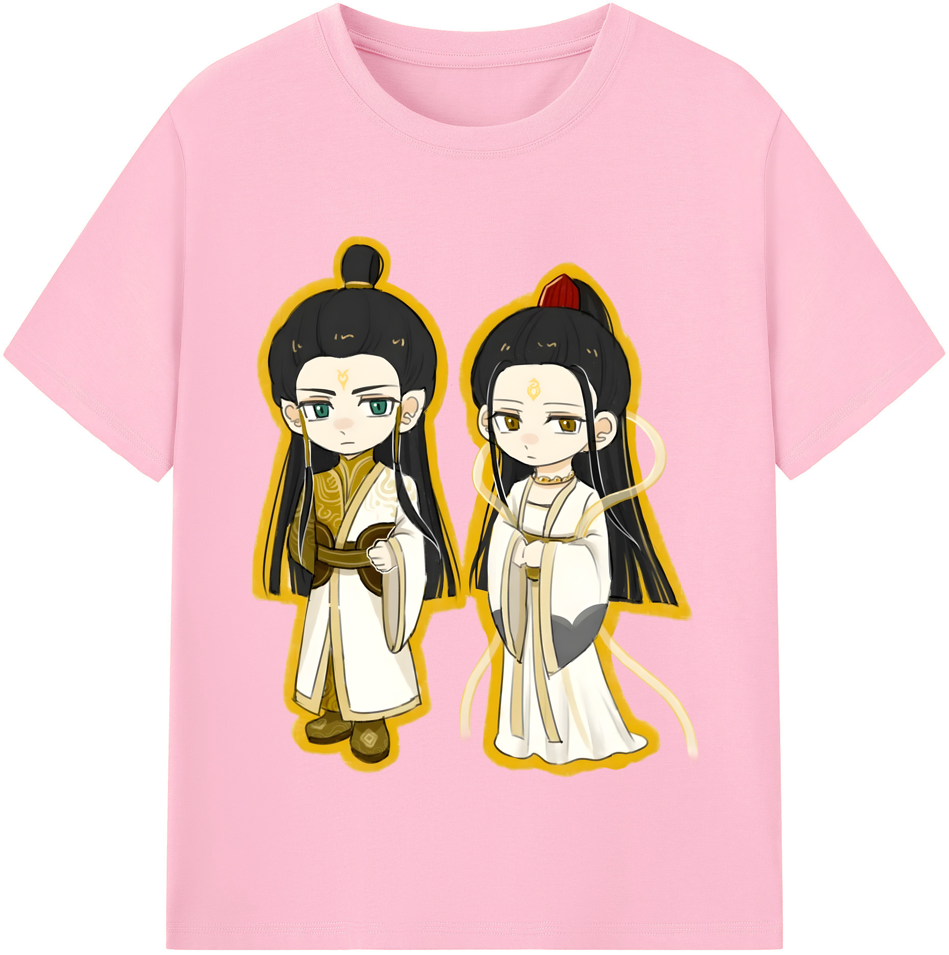 （画像用） Ne Zha 2 ナタ 魔童の大暴れ 綿100％半袖Tシャツ（フロントプリント）