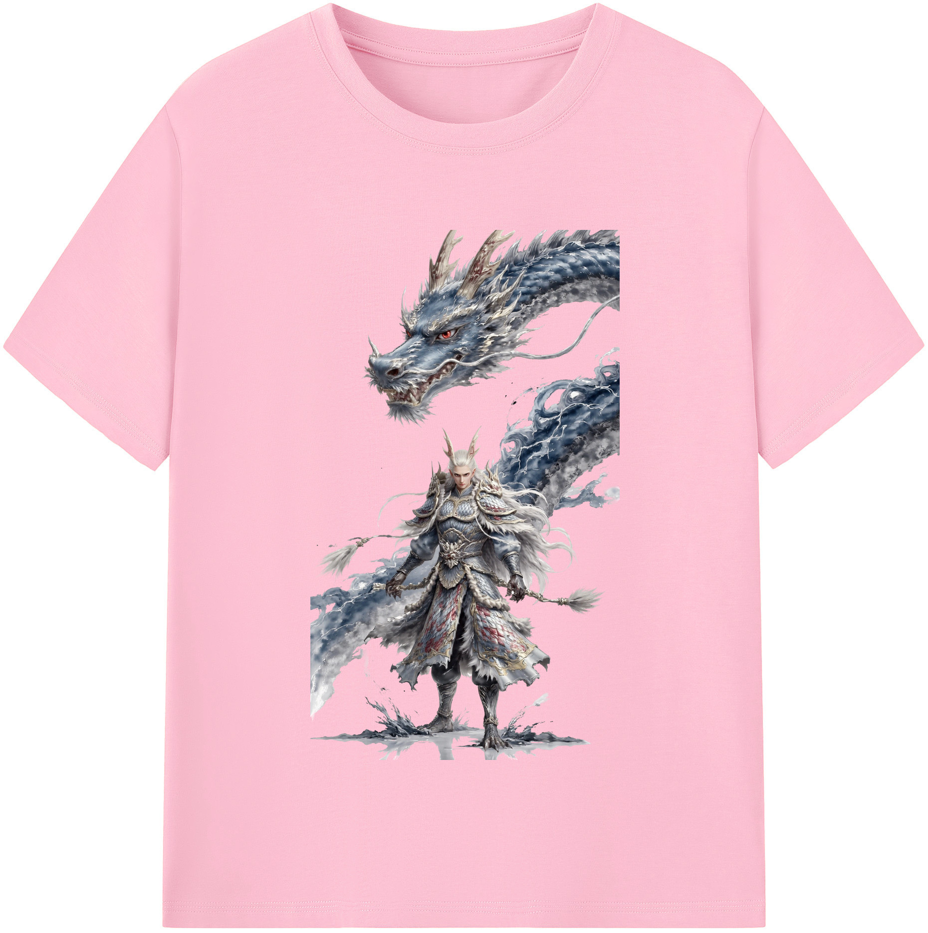 （画像用） Ne Zha 2 ナタ 魔童の大暴れ 綿100％半袖Tシャツ（フロントプリント）