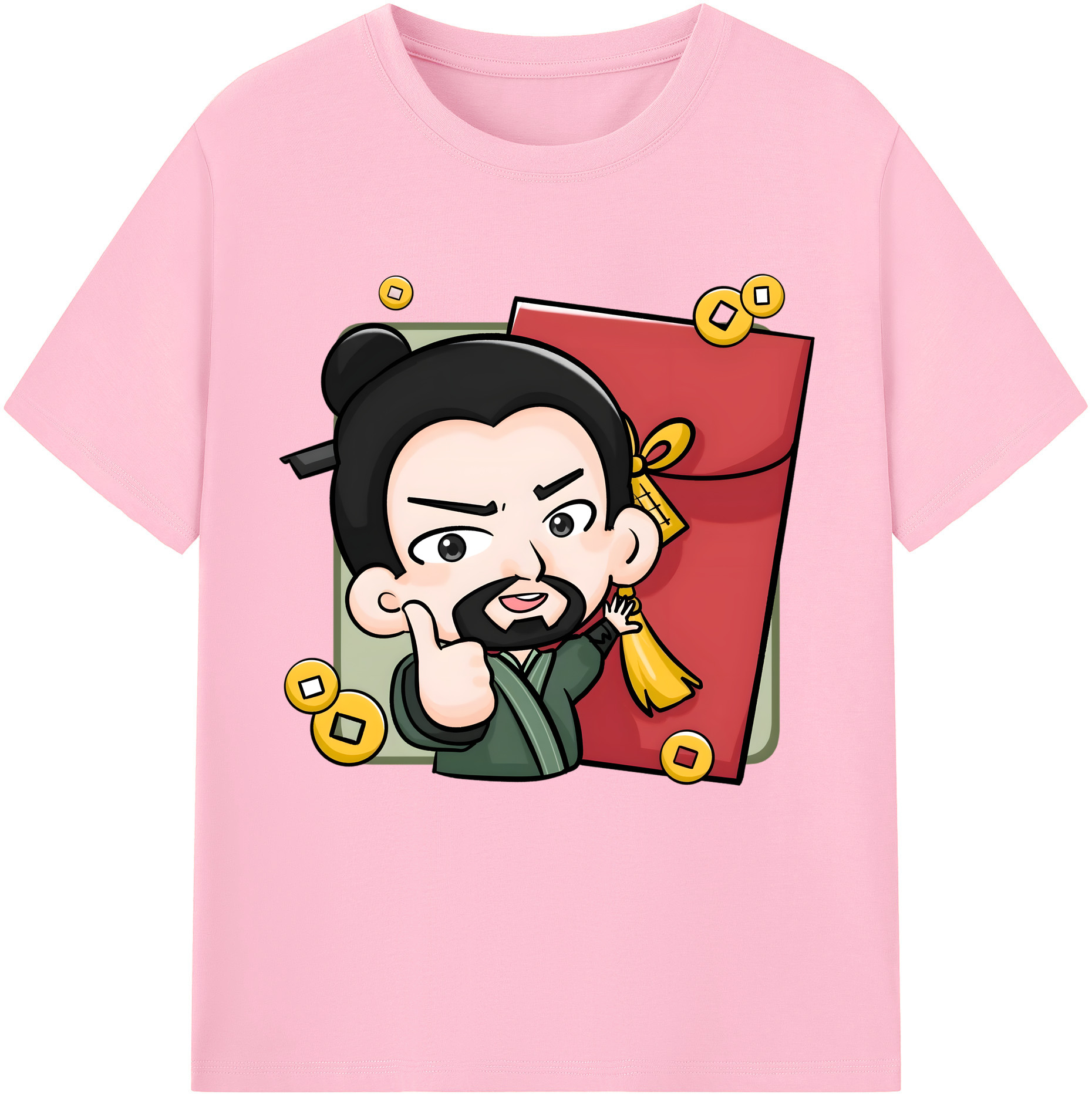 （画像用） Ne Zha 2 ナタ 魔童の大暴れ 綿100％半袖Tシャツ（フロントプリント）