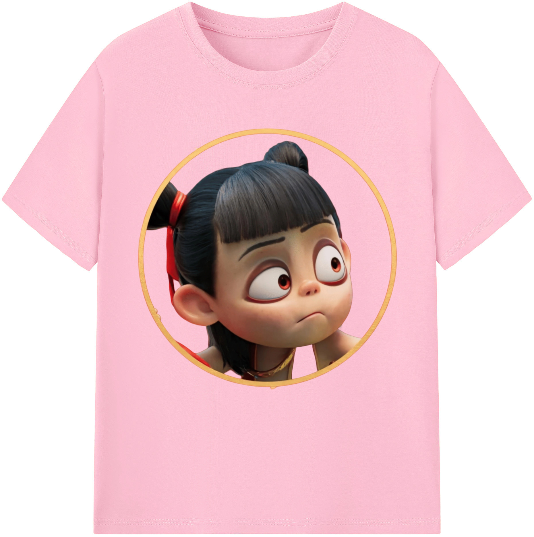 （画像用） Ne Zha 2 ナタ 魔童の大暴れ 綿100％半袖Tシャツ（フロントプリント）