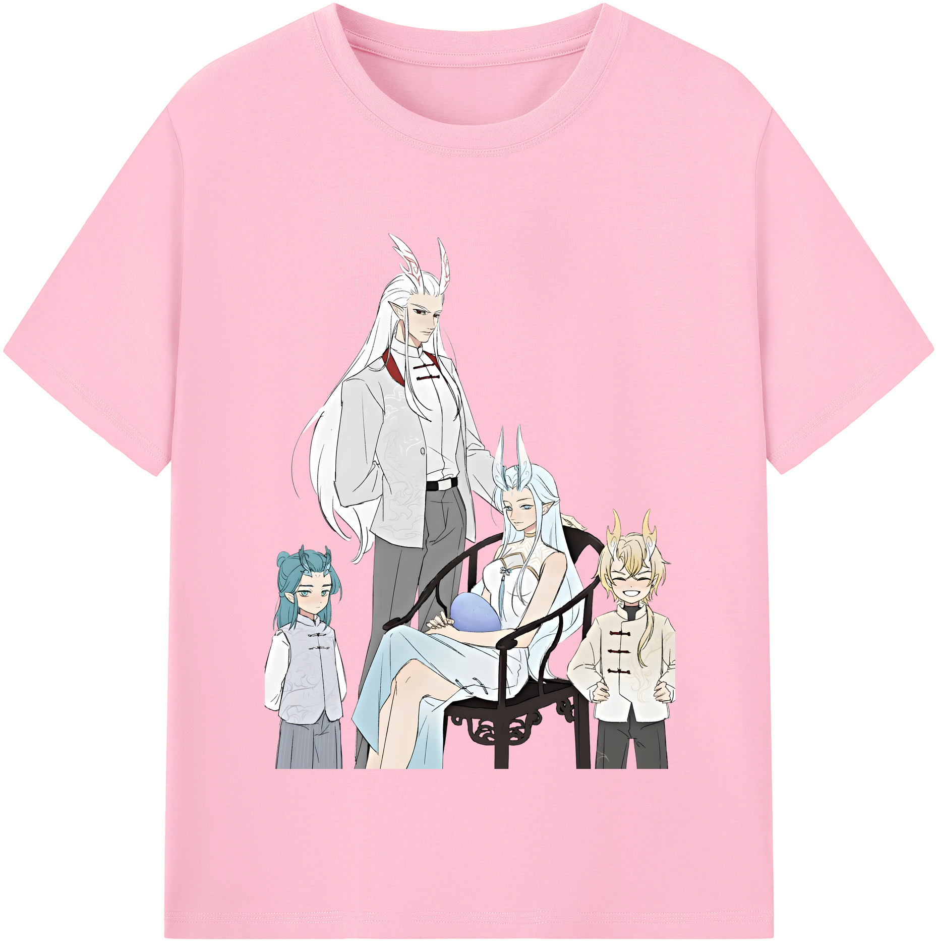 （画像用） Ne Zha 2 ナタ 魔童の大暴れ 綿100％半袖Tシャツ（フロントプリント）