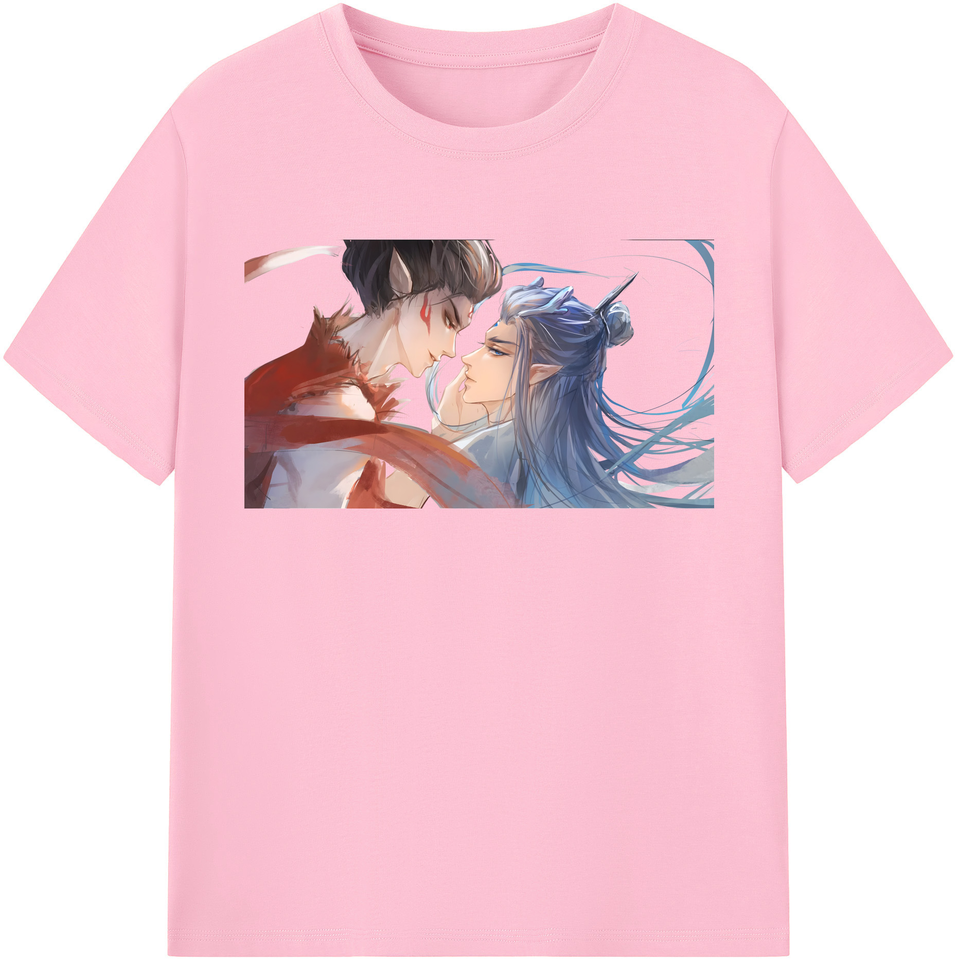 （画像用） Ne Zha 2 ナタ 魔童の大暴れ 綿100％半袖Tシャツ（フロントプリント）