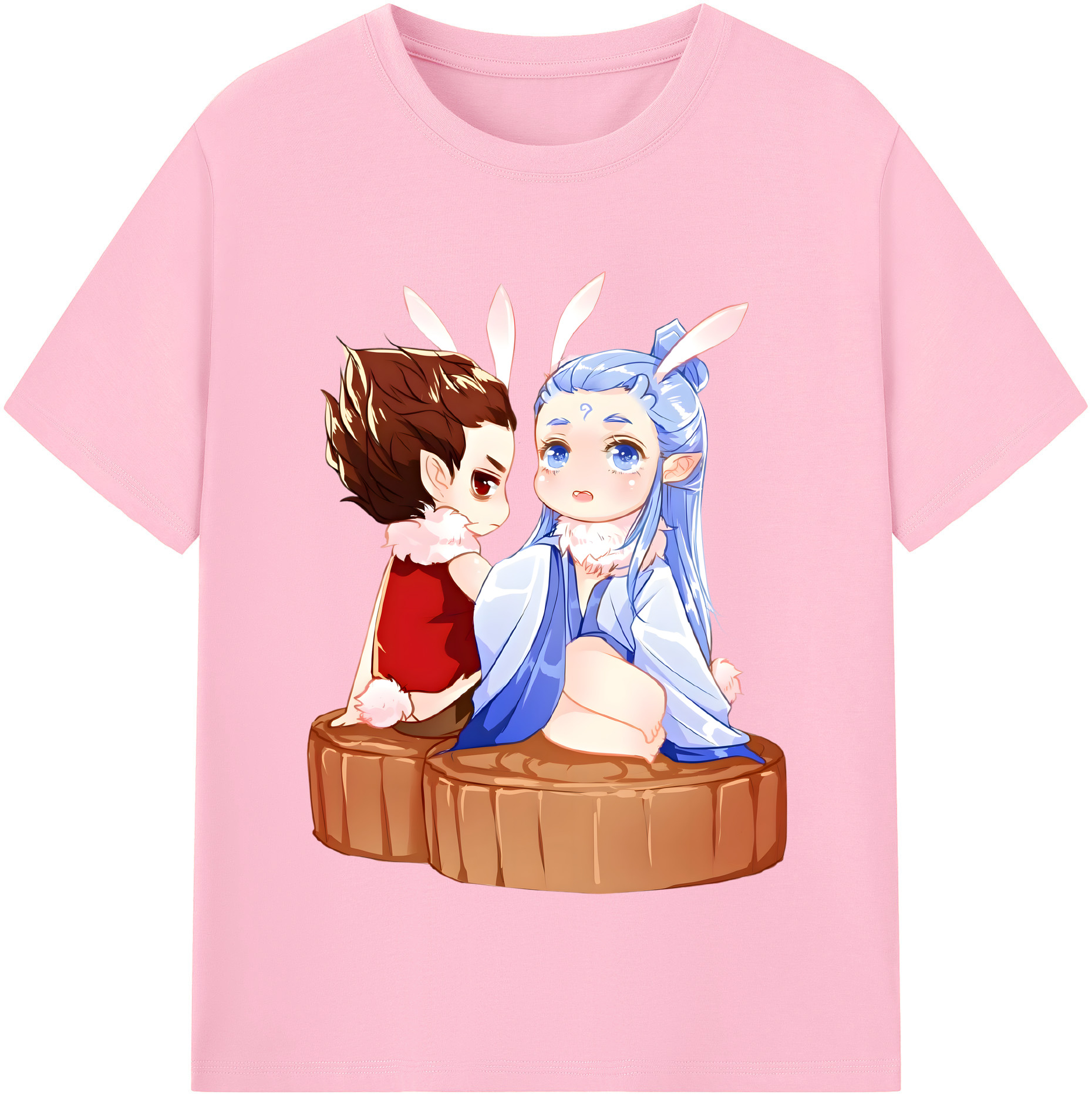 （画像用） Ne Zha 2 ナタ 魔童の大暴れ 綿100％半袖Tシャツ（フロントプリント）