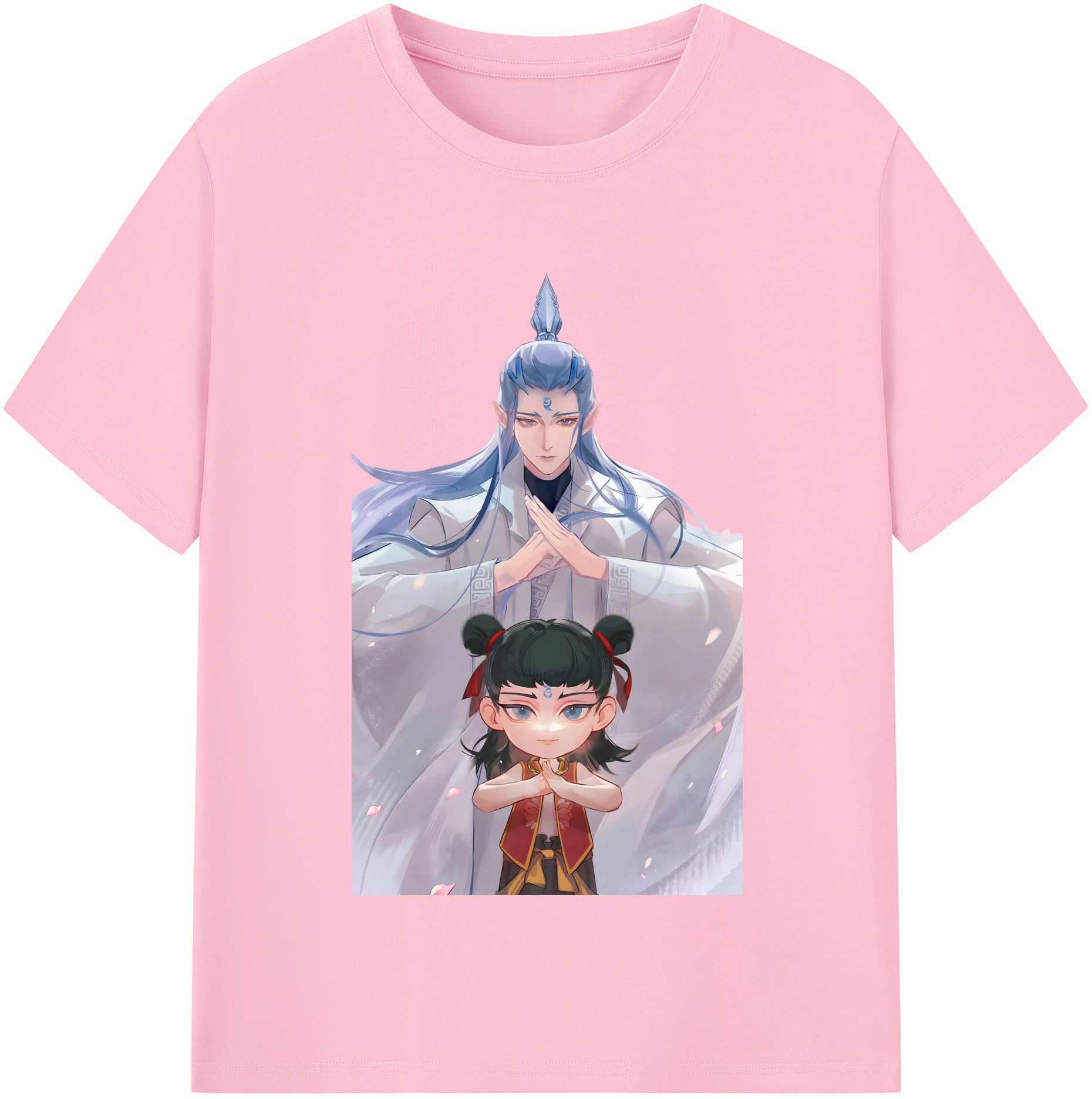 （画像用） Ne Zha 2 ナタ 魔童の大暴れ 綿100％半袖Tシャツ（フロントプリント）