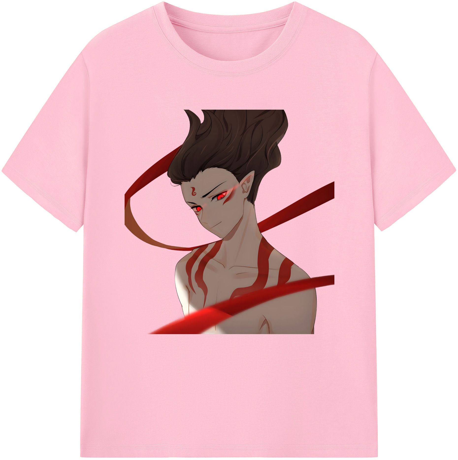 （画像用） Ne Zha 2 ナタ 魔童の大暴れ 綿100％半袖Tシャツ（フロントプリント）