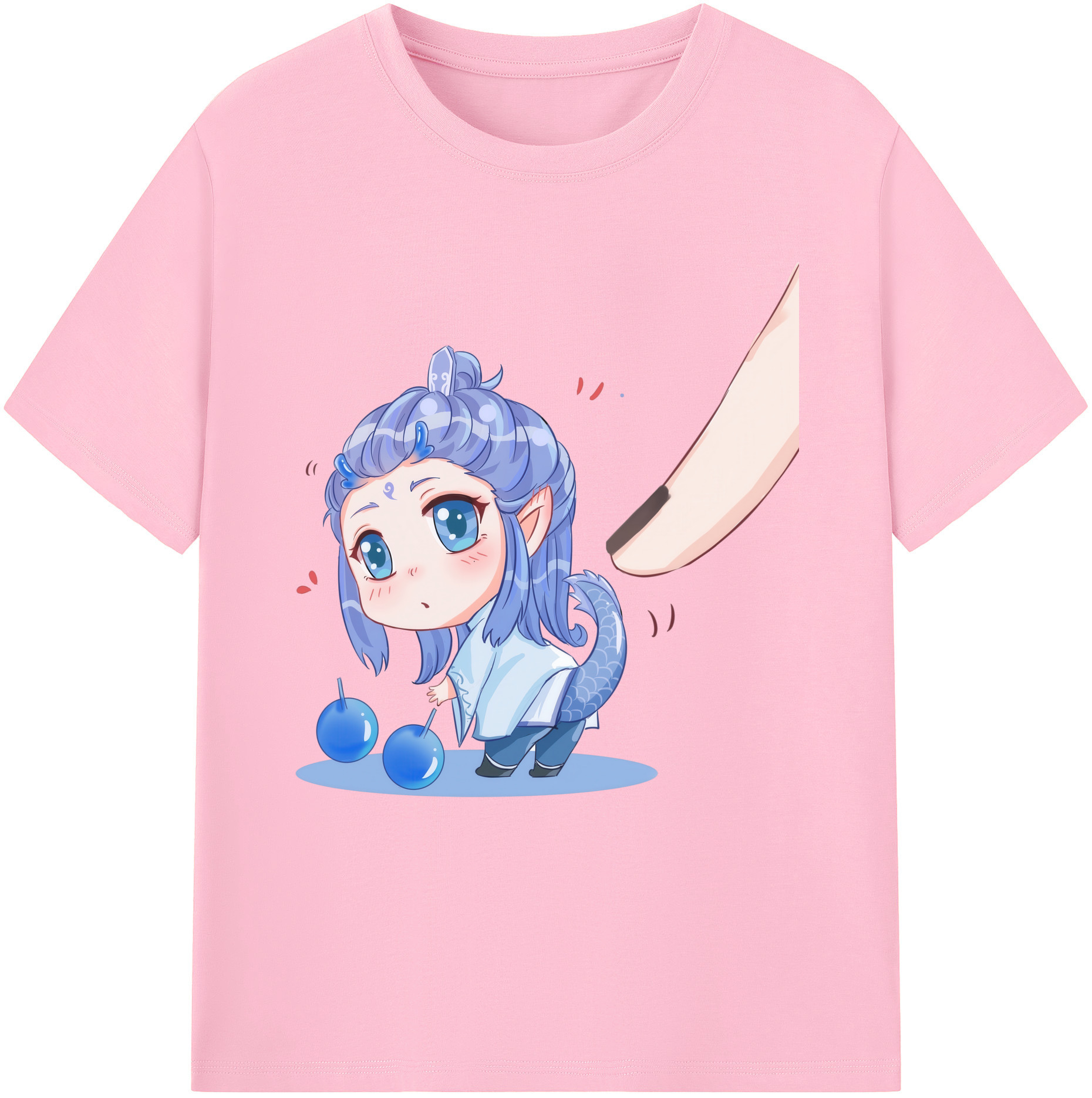 （画像用） Ne Zha 2 ナタ 魔童の大暴れ 綿100％半袖Tシャツ（フロントプリント）