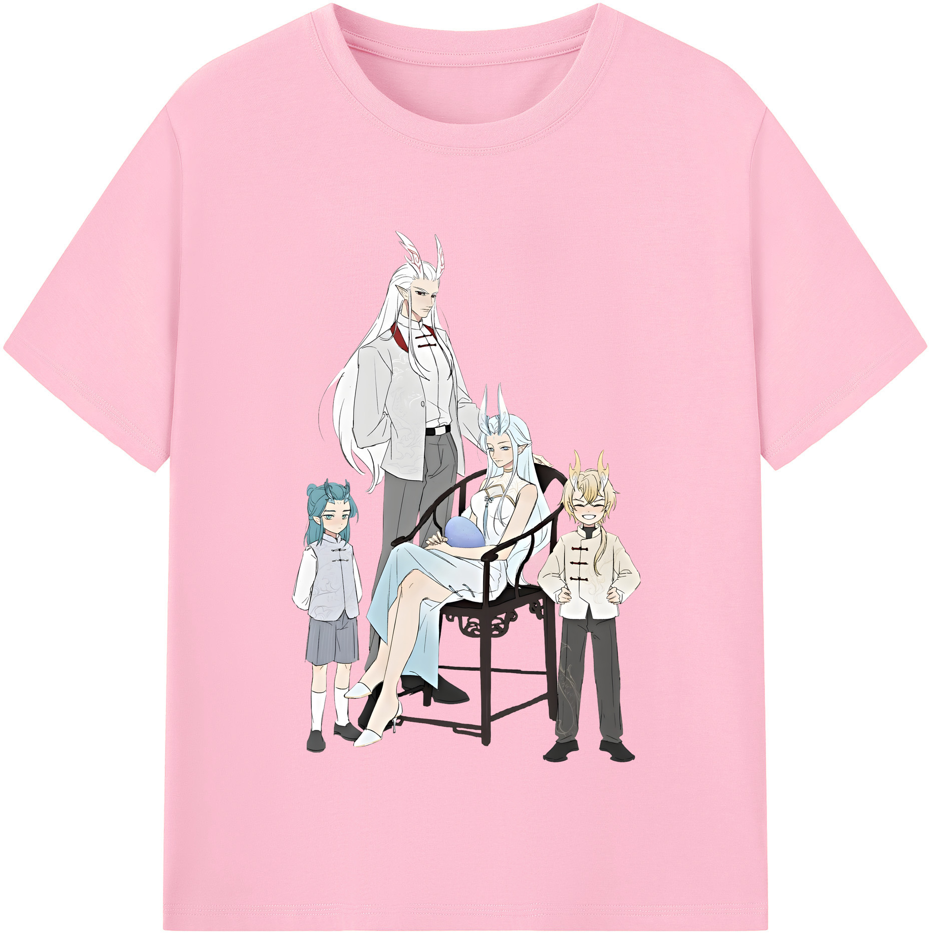 （画像用） Ne Zha 2 ナタ 魔童の大暴れ 綿100％半袖Tシャツ（フロントプリント）
