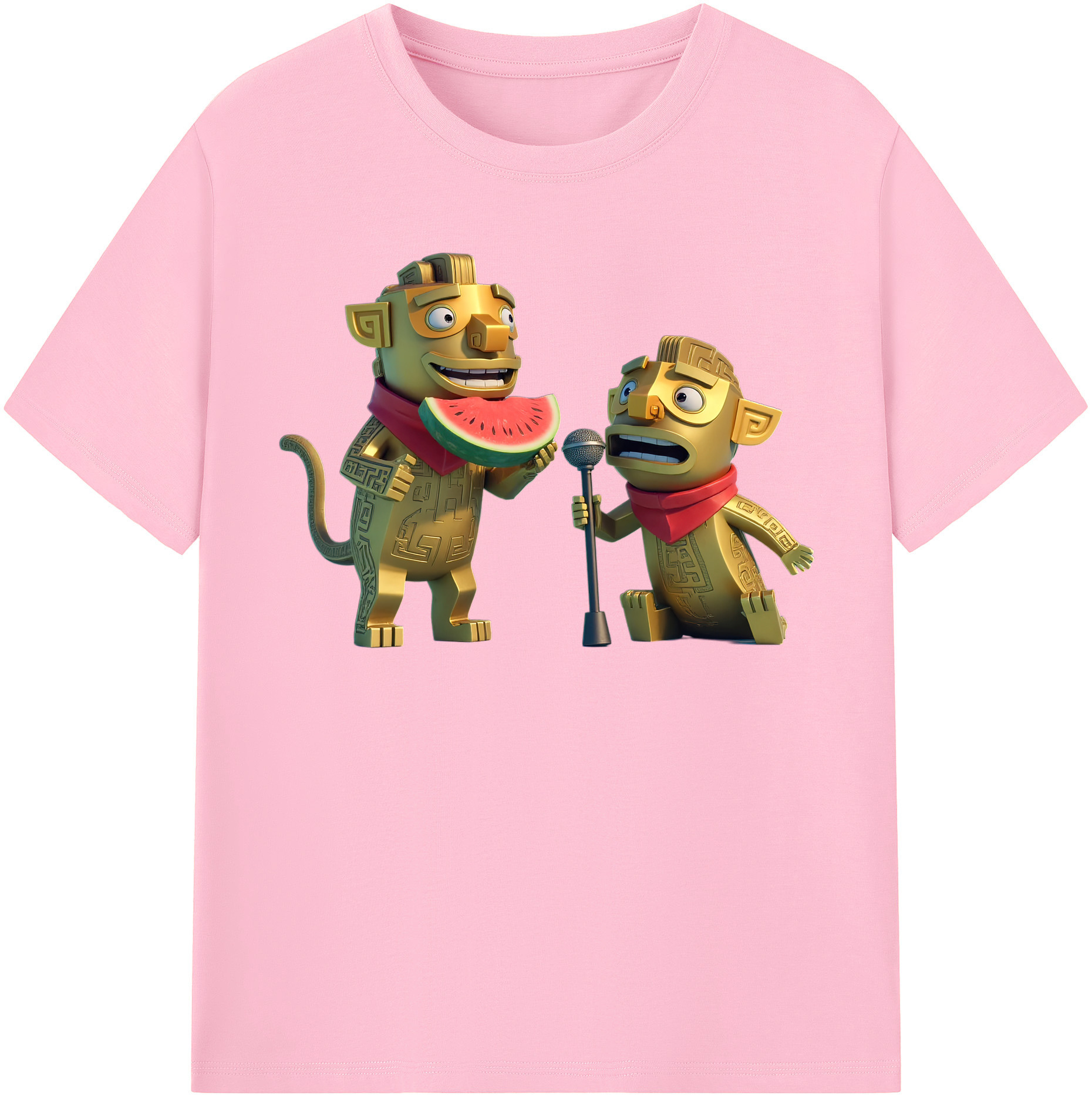 （画像用） Ne Zha 2 ナタ 魔童の大暴れ 綿100％半袖Tシャツ（フロントプリント）
