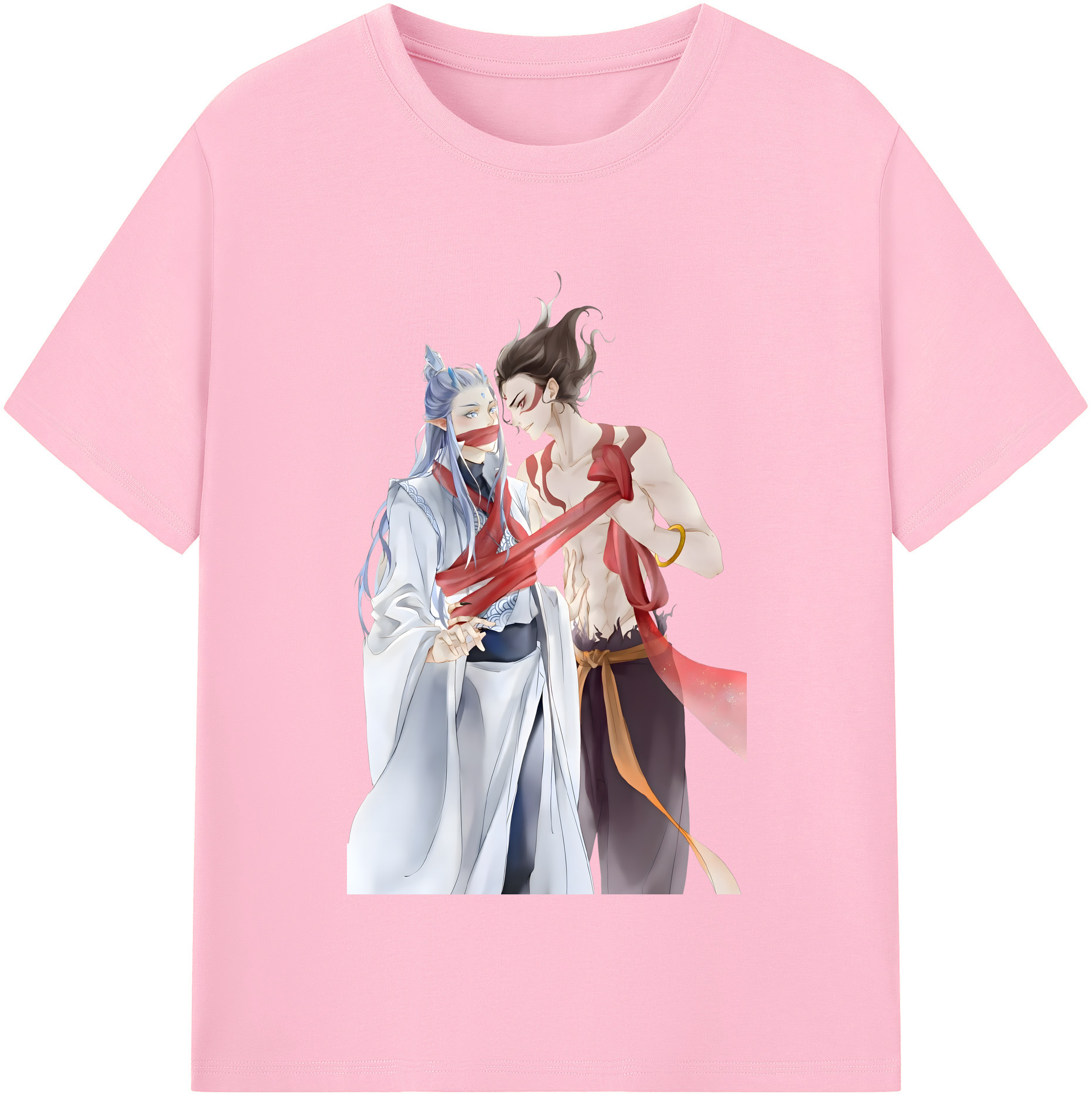 （画像用） Ne Zha 2 ナタ 魔童の大暴れ 綿100％半袖Tシャツ（フロントプリント）